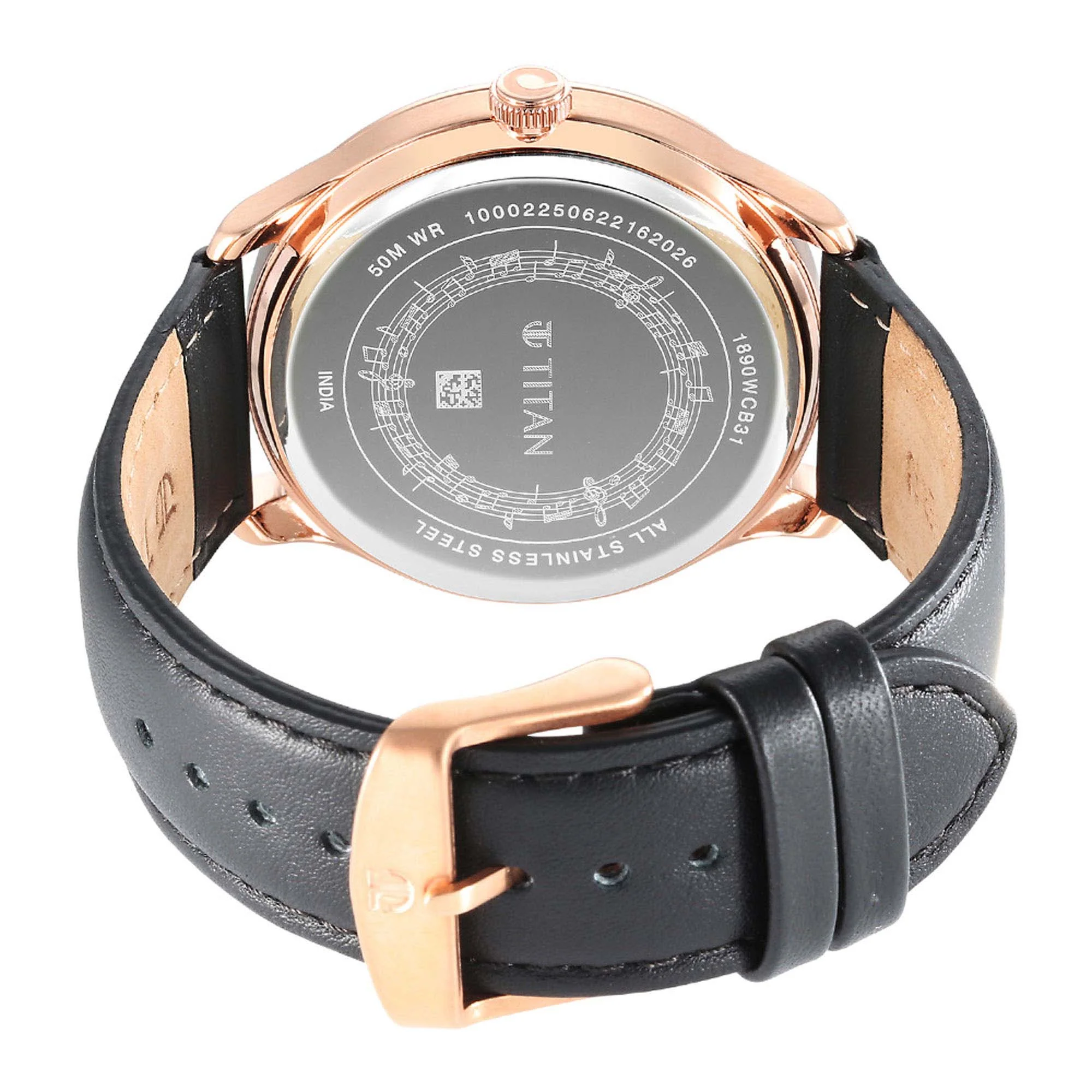 Titan Quartet Brown Dial Analog Leather Strap watch for Men - Image 6