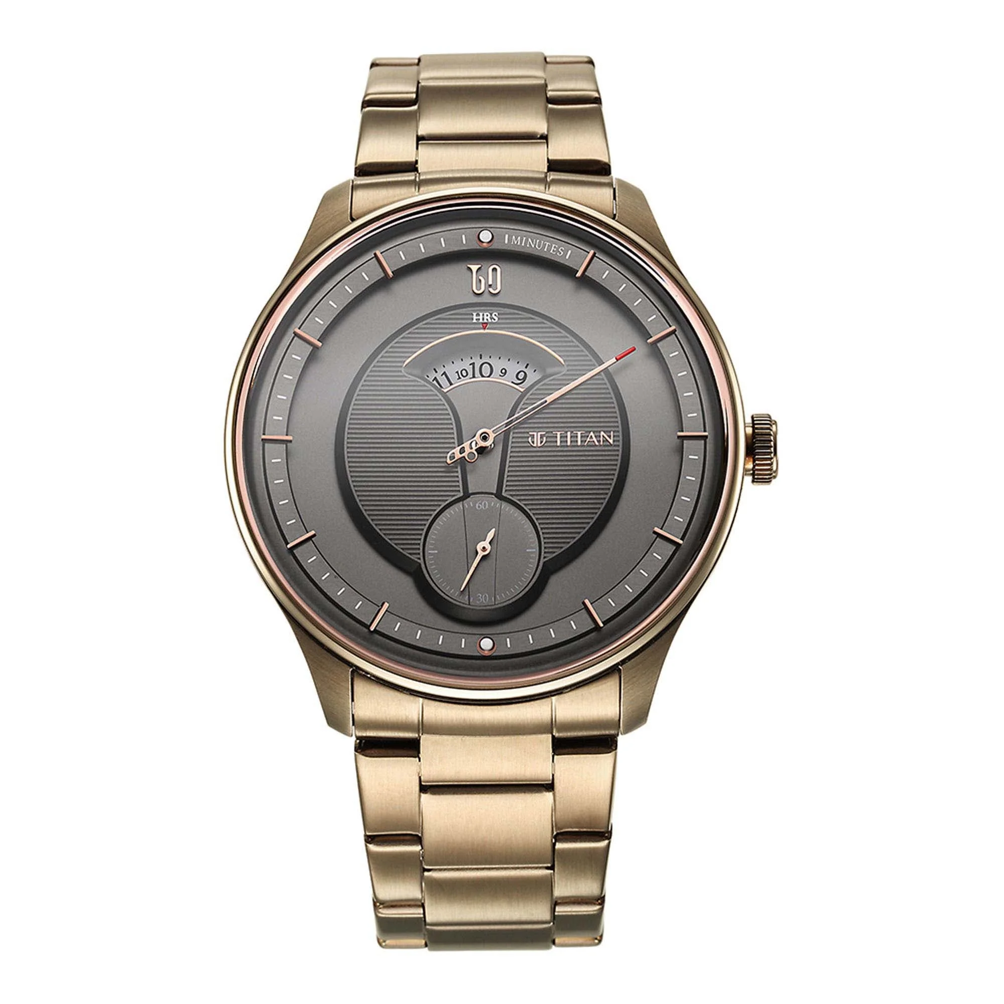 Titan Quartet Brown Dial Analog Stainless Steel Strap watch for Men - Image 2