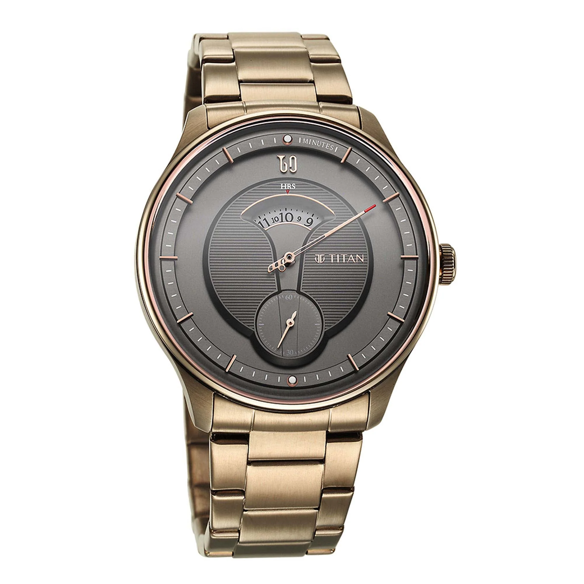 Titan Quartet Brown Dial Analog Stainless Steel Strap watch for Men - Image 3