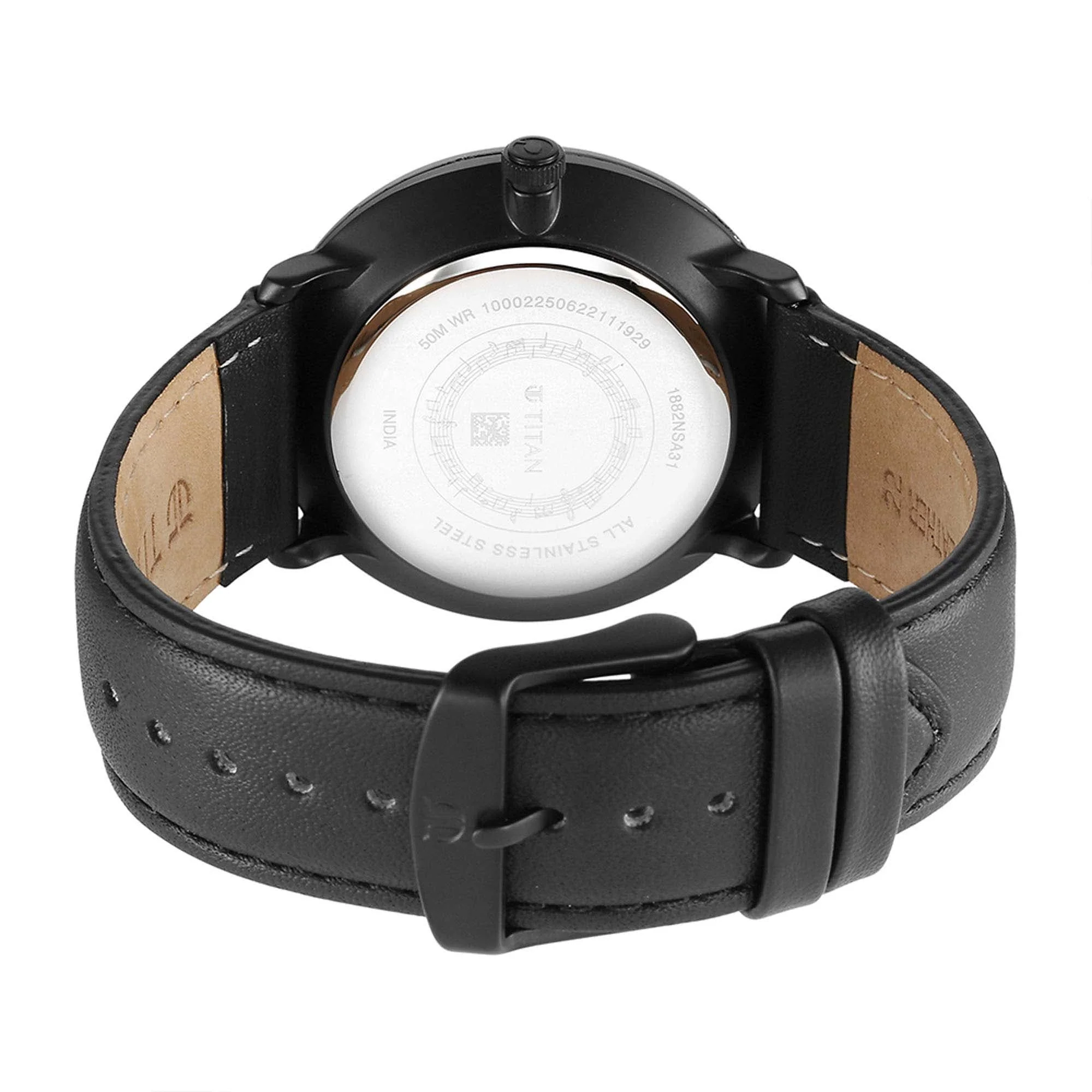 Titan Quartet Silver Dial Multi Leather Strap watch for Men - Image 6