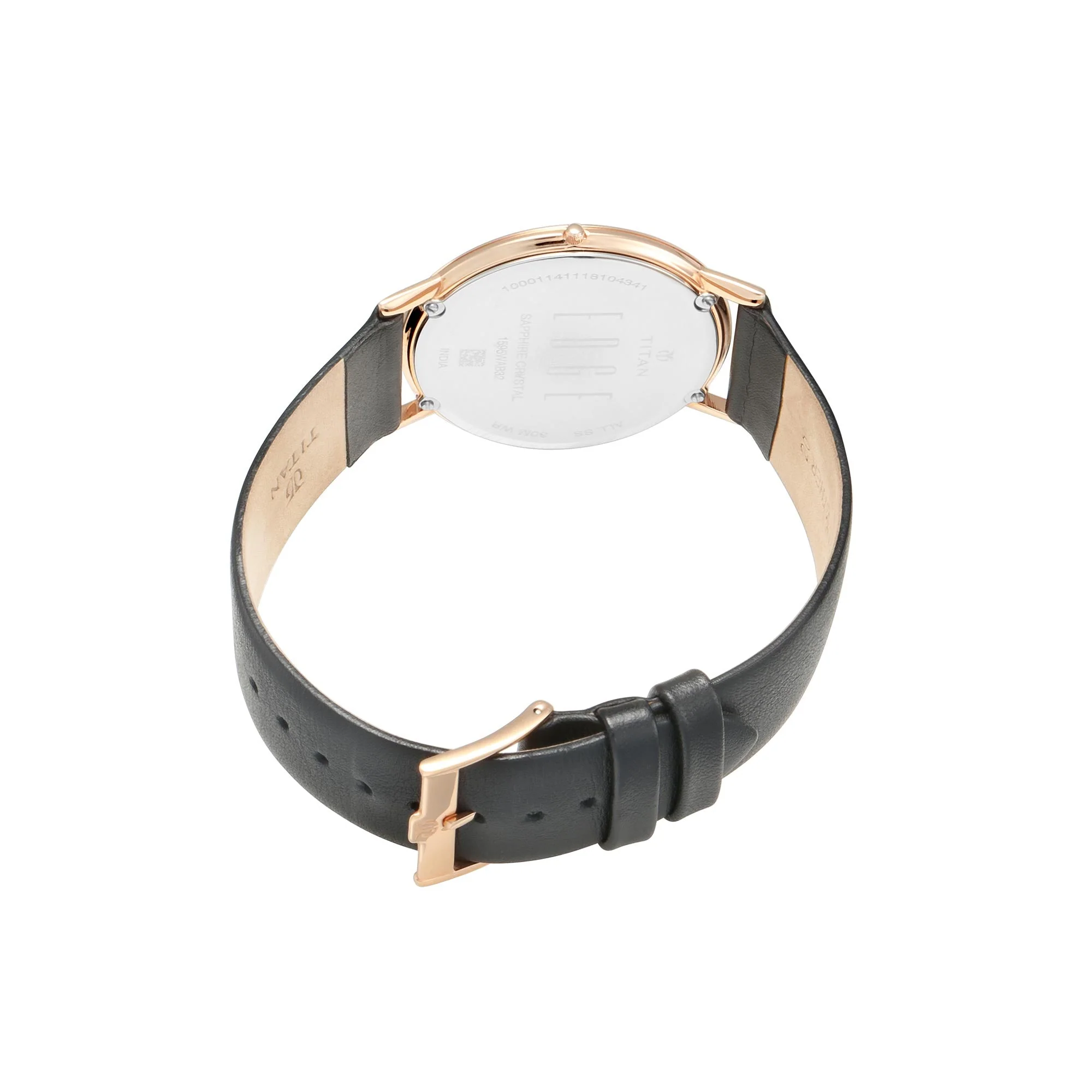 Titan Quartz Analog Anthracite Dial Leather Strap Watch for Men - Image 5
