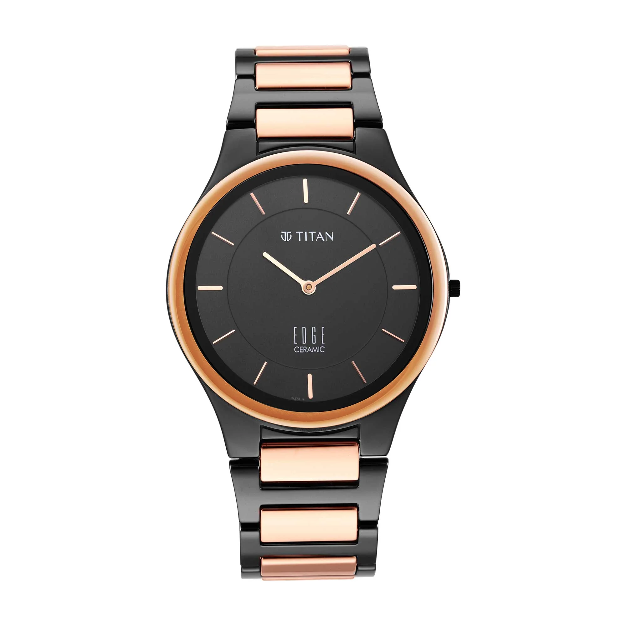 Titan Quartz Analog Black Dial Ceramic Strap Watch for Men - Image 2
