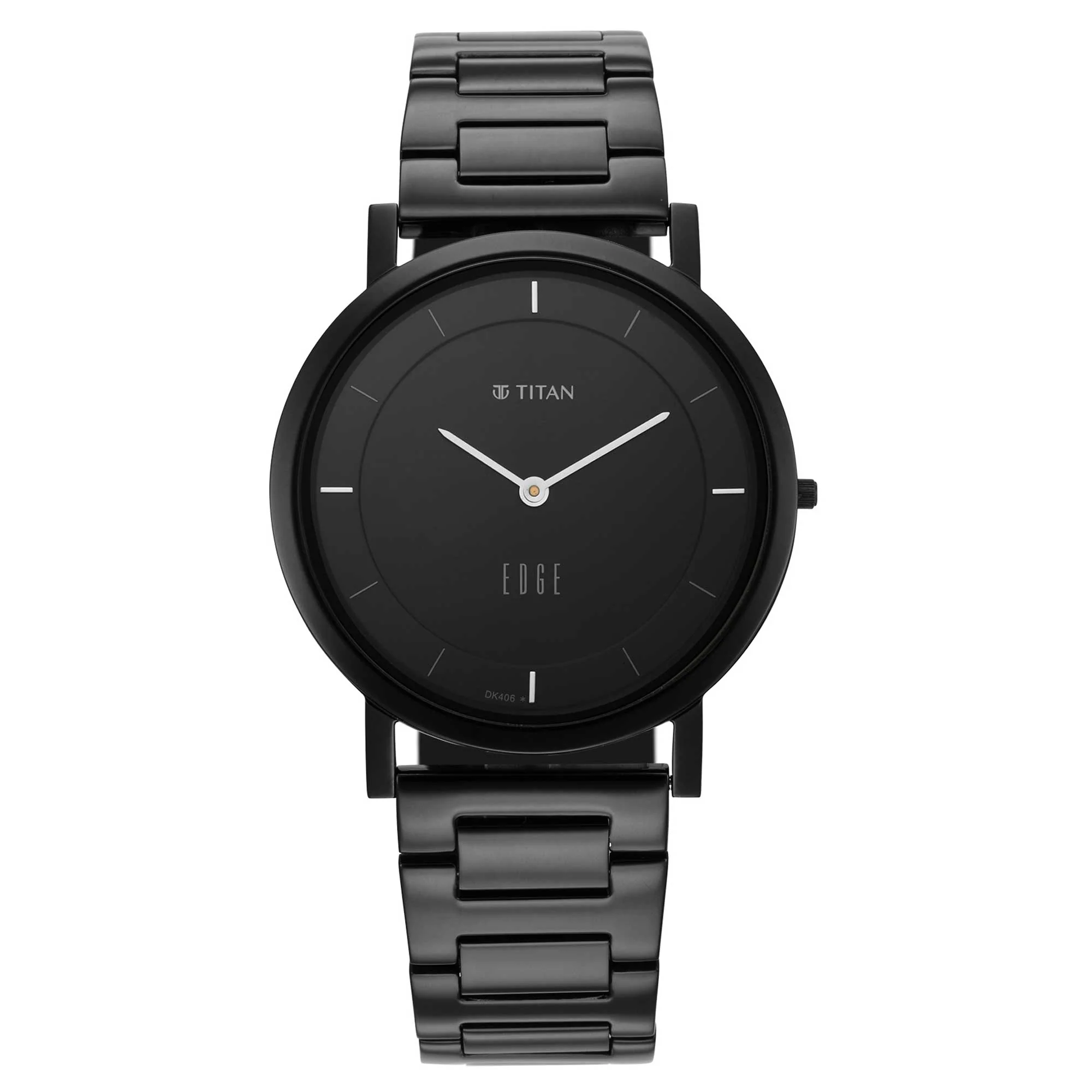 Titan Quartz Analog Black Dial Stainless Steel Strap Watch for Men - Image 2