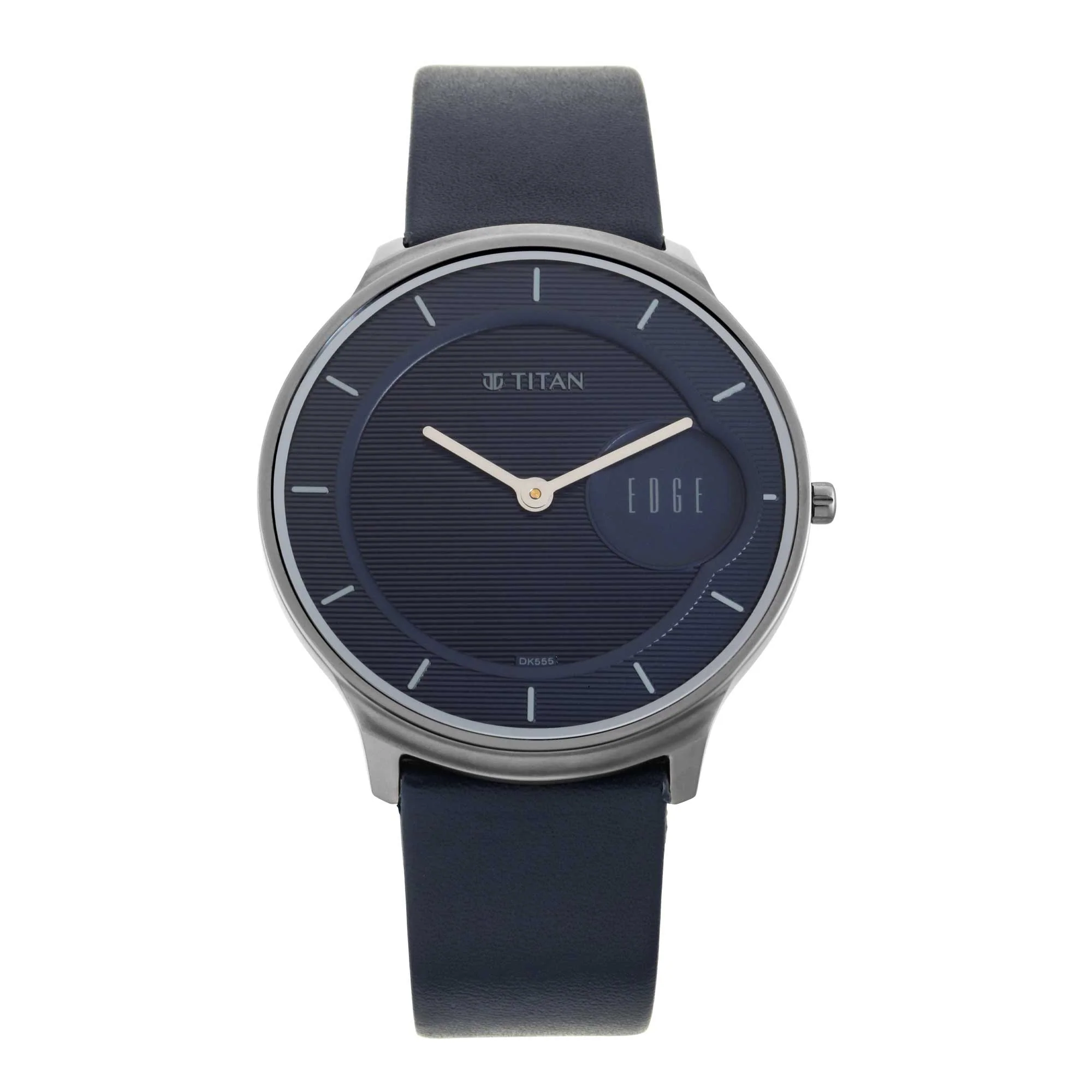 Titan Quartz Analog Blue Dial Leather Strap Watch for Men - Image 2