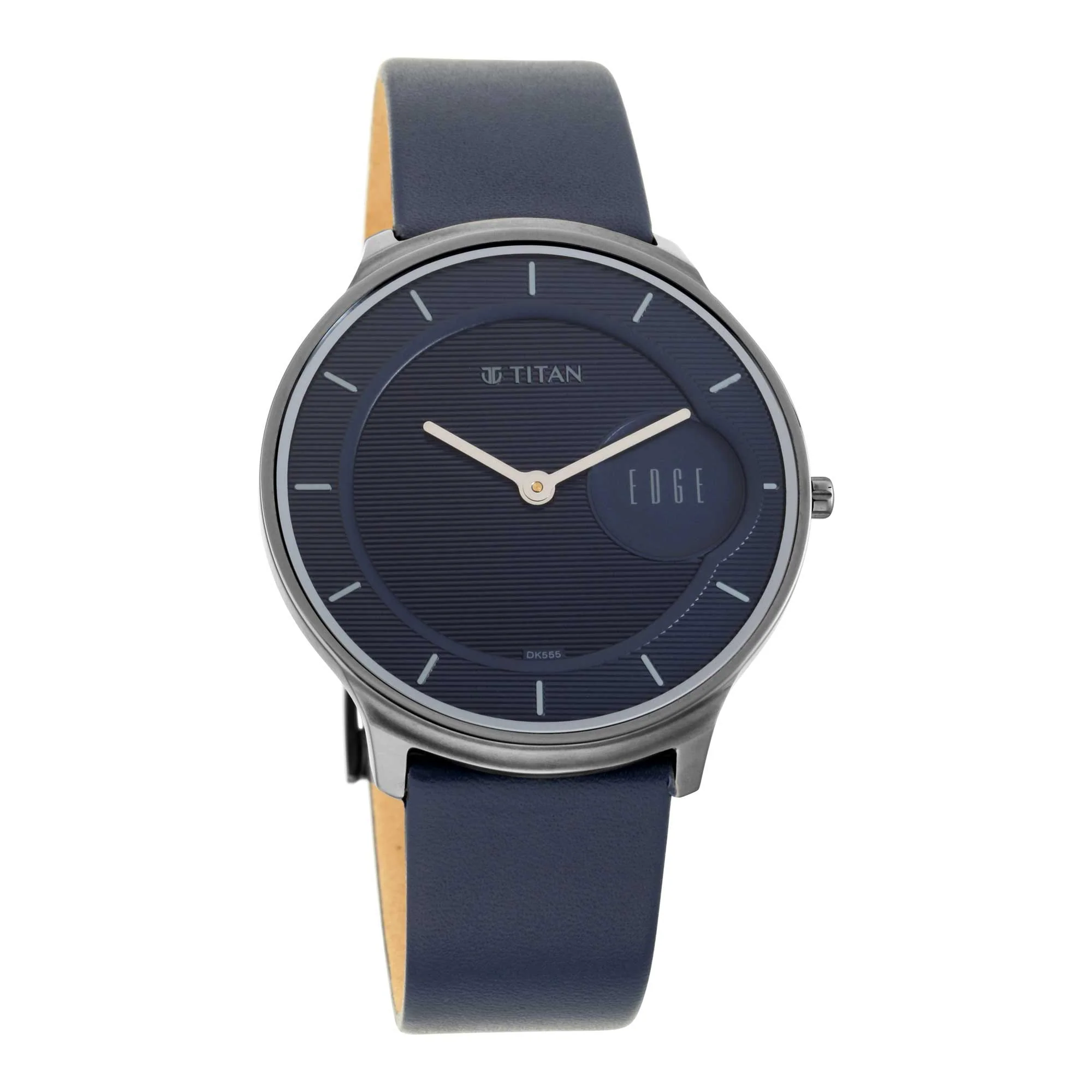Titan Quartz Analog Blue Dial Leather Strap Watch for Men - Image 3