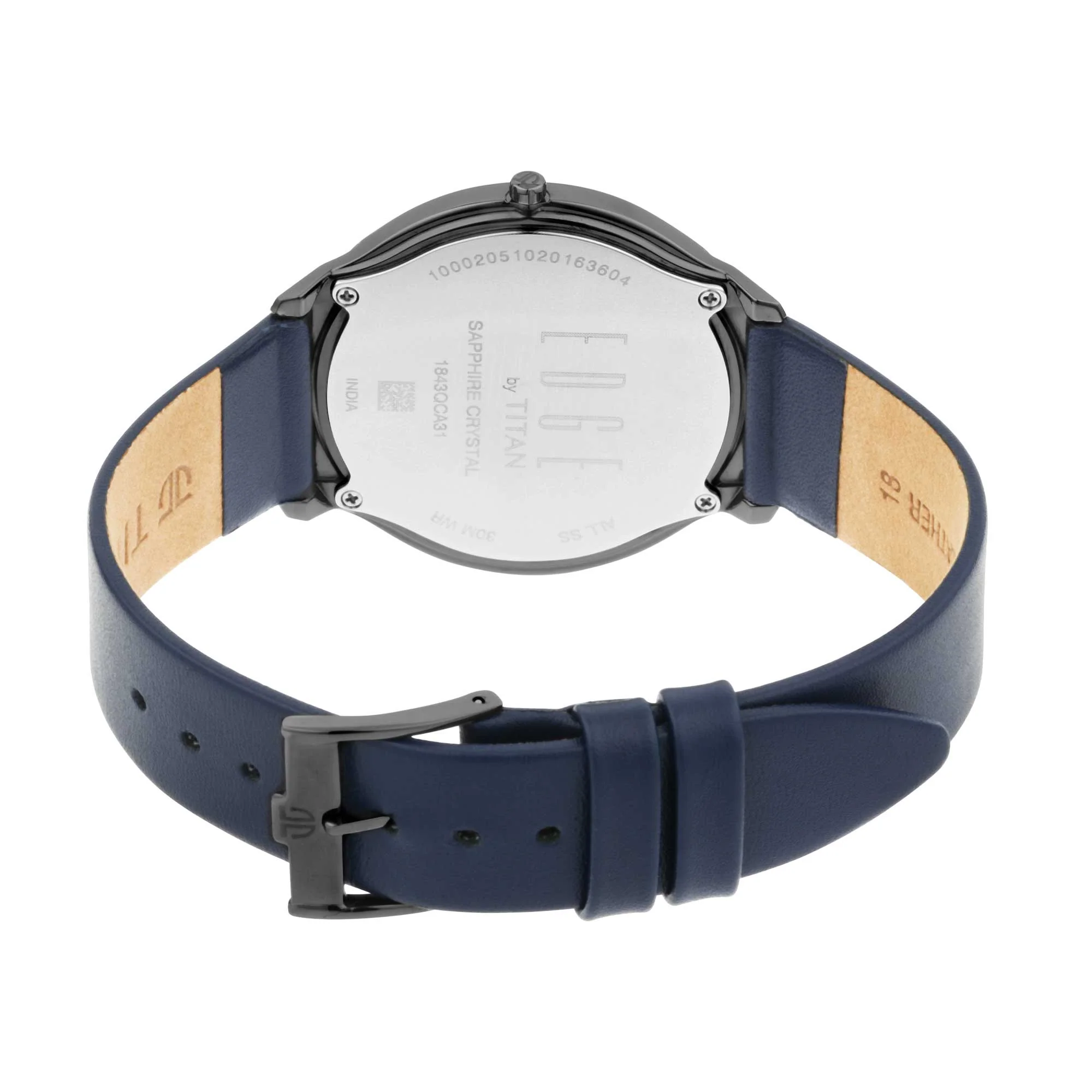 Titan Quartz Analog Blue Dial Leather Strap Watch for Men - Image 6
