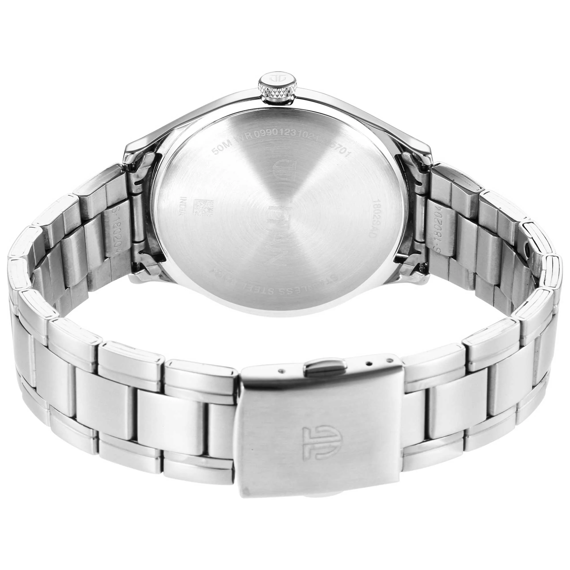Titan Quartz Analog Blue Dial Stainless Steel Strap Watch for Men - Image 5