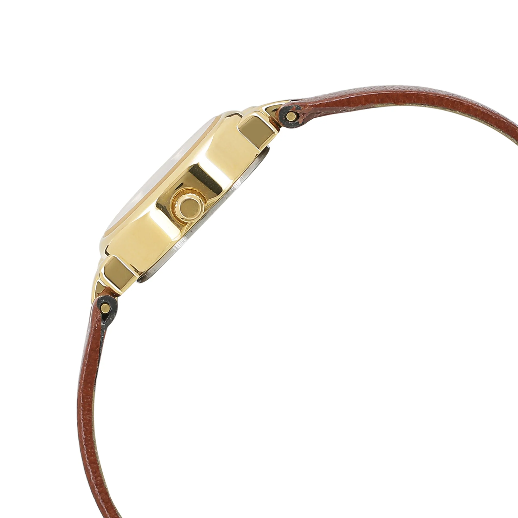 Titan Quartz Analog Champagne Dial Leather Strap Watch for Women - Image 3