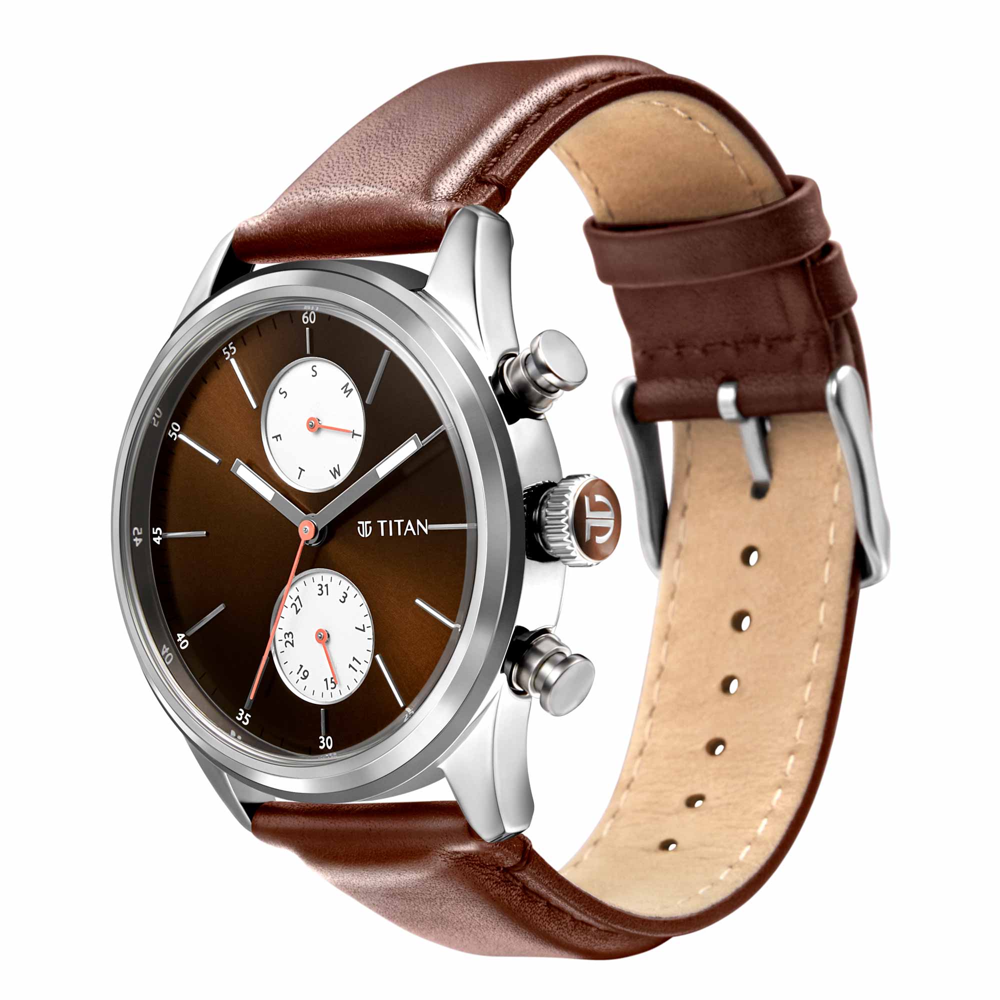 Titan Quartz Analog Leather Strap Watch for Men - Image 3