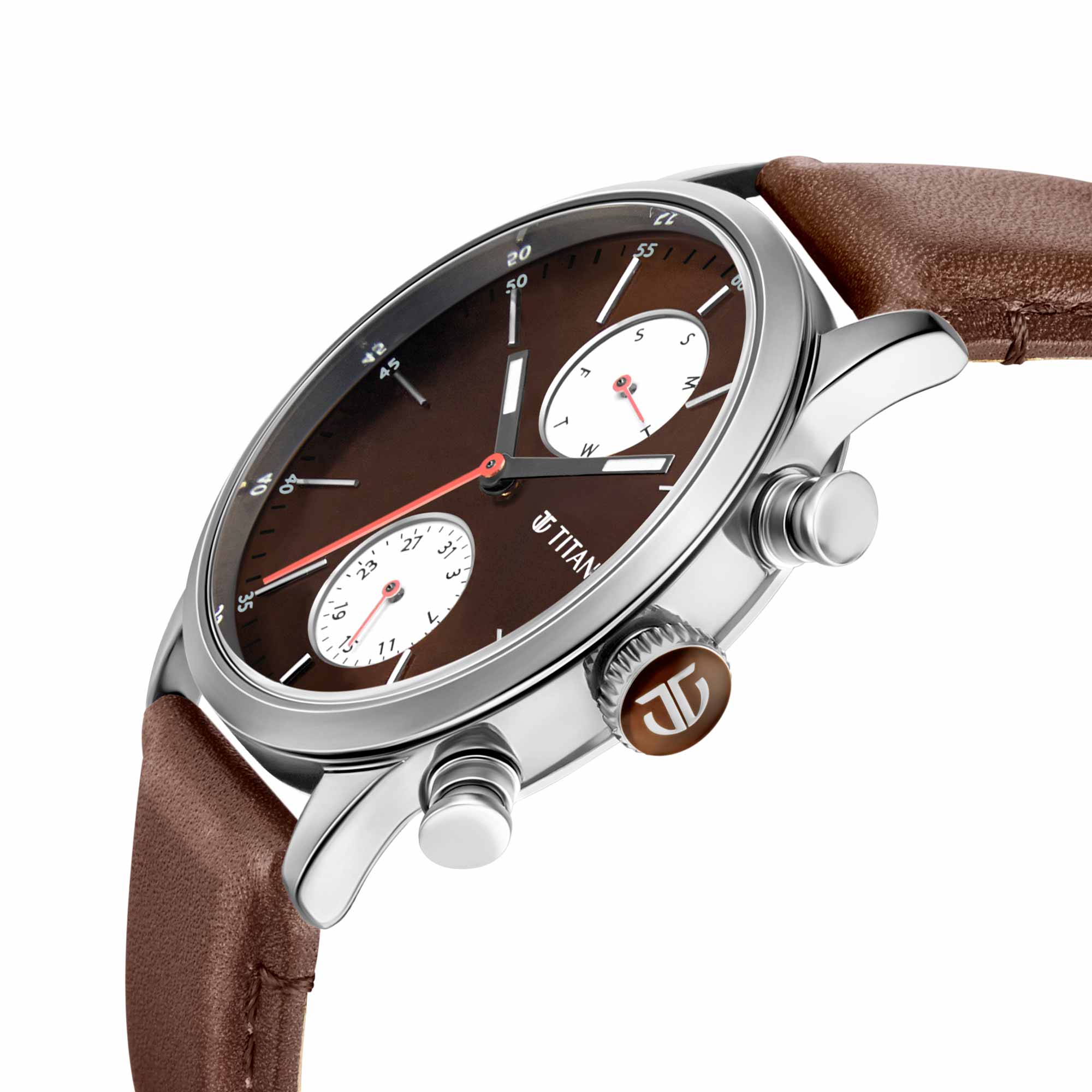 Titan Quartz Analog Leather Strap Watch for Men - Image 4