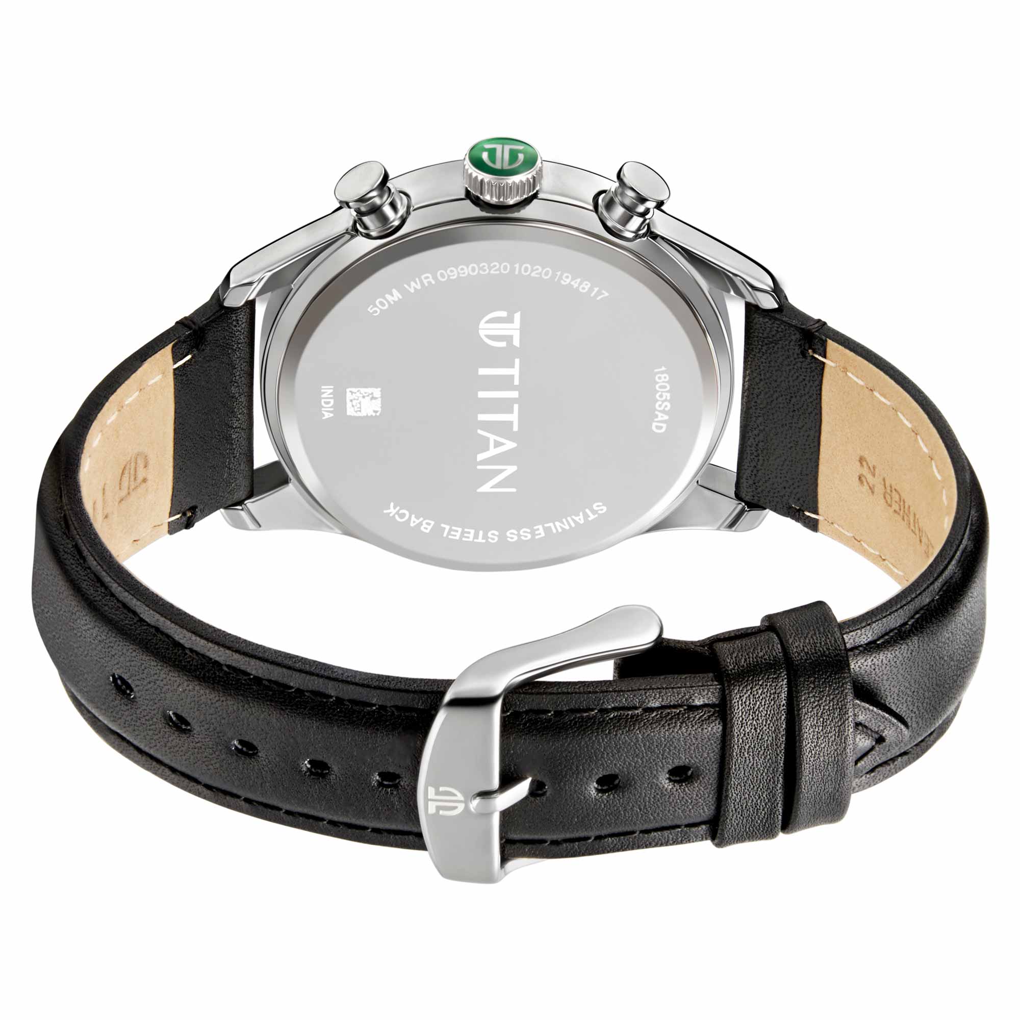 Titan Quartz Analog Leather Strap Watch for Men - Image 5