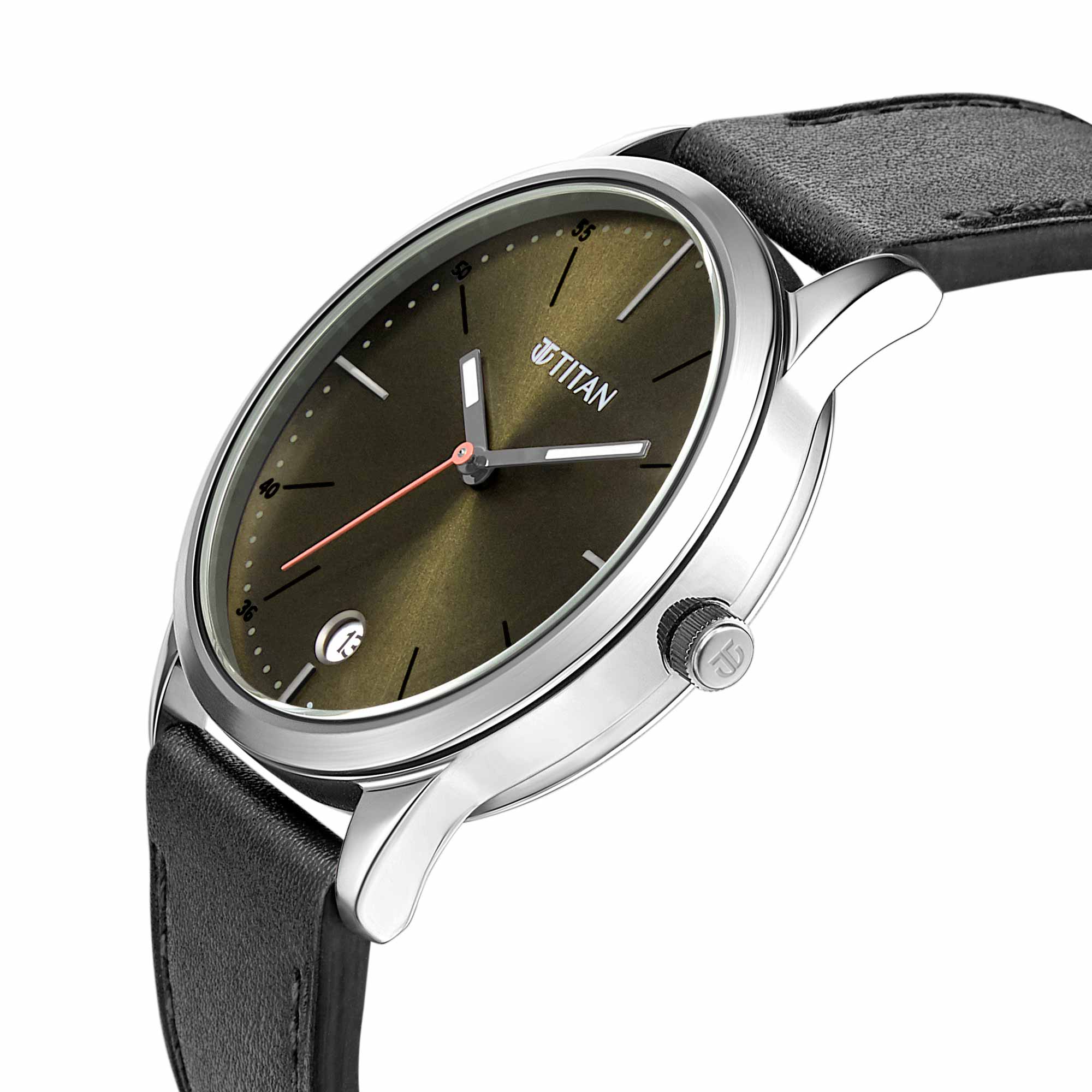 Titan Quartz Analog Leather Strap Watch for Men - Image 3
