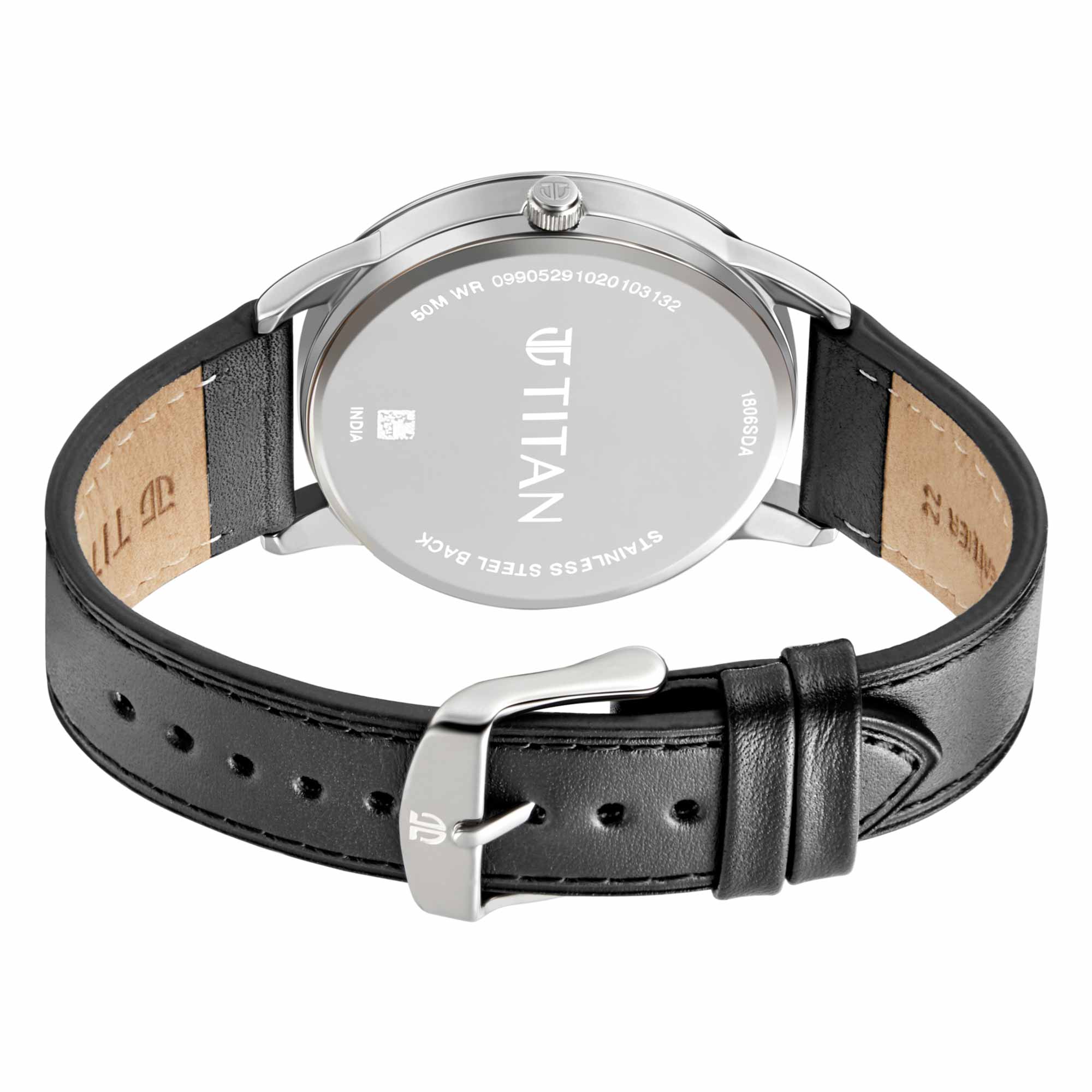 Titan Quartz Analog Leather Strap Watch for Men - Image 4