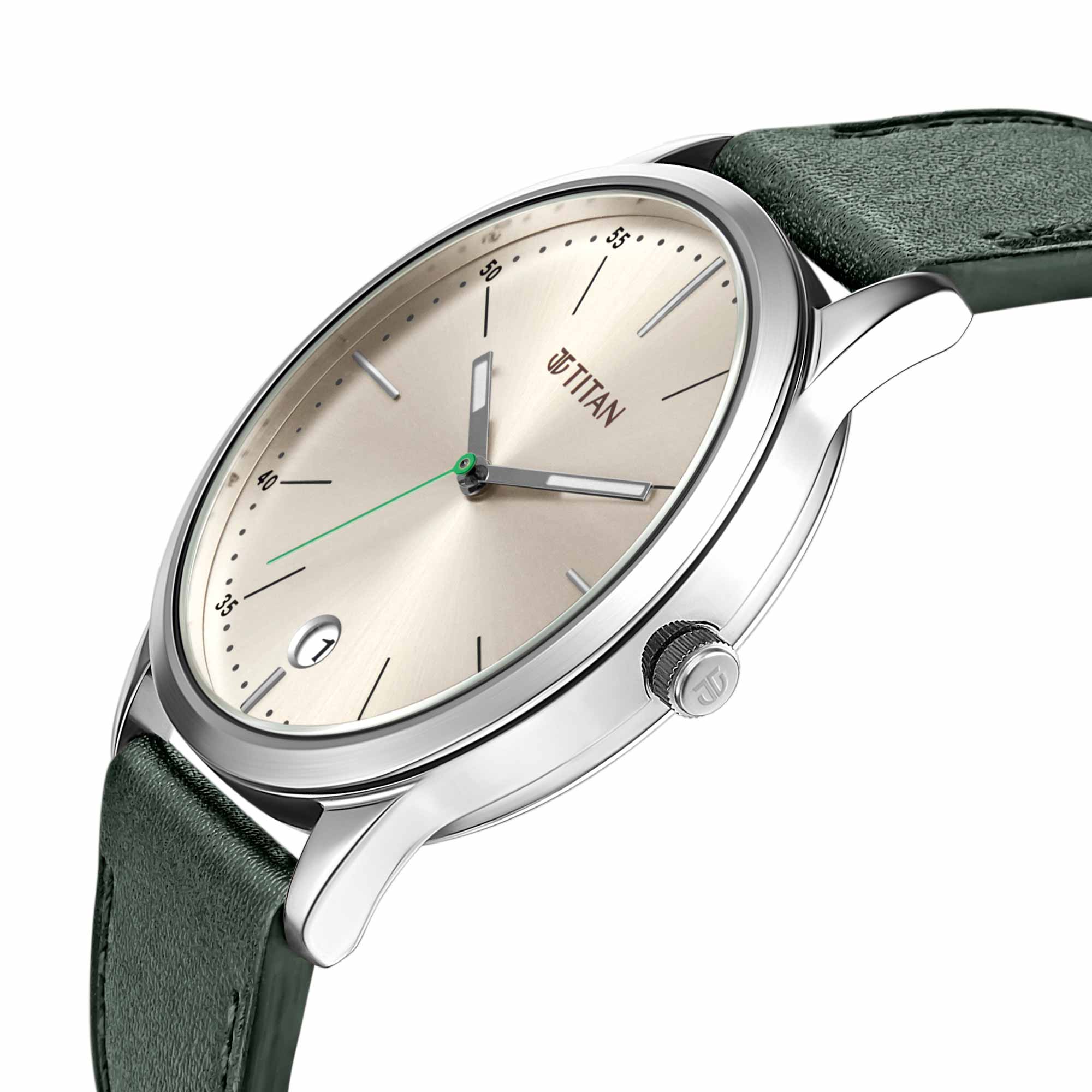 Titan Quartz Analog Leather Strap Watch for Men - Image 3