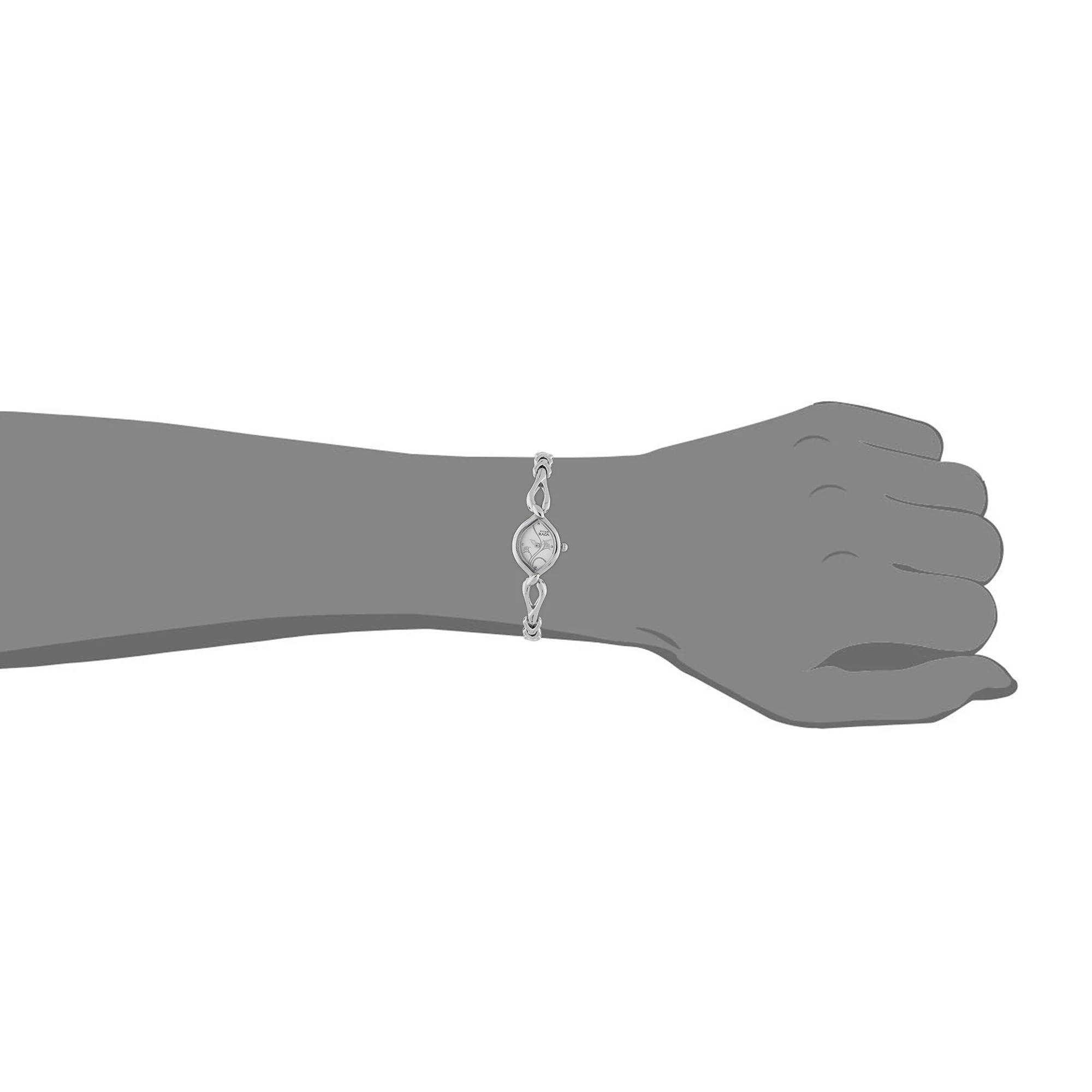 Titan Quartz Analog Silver Dial Metal Strap Watch for Women - Image 5
