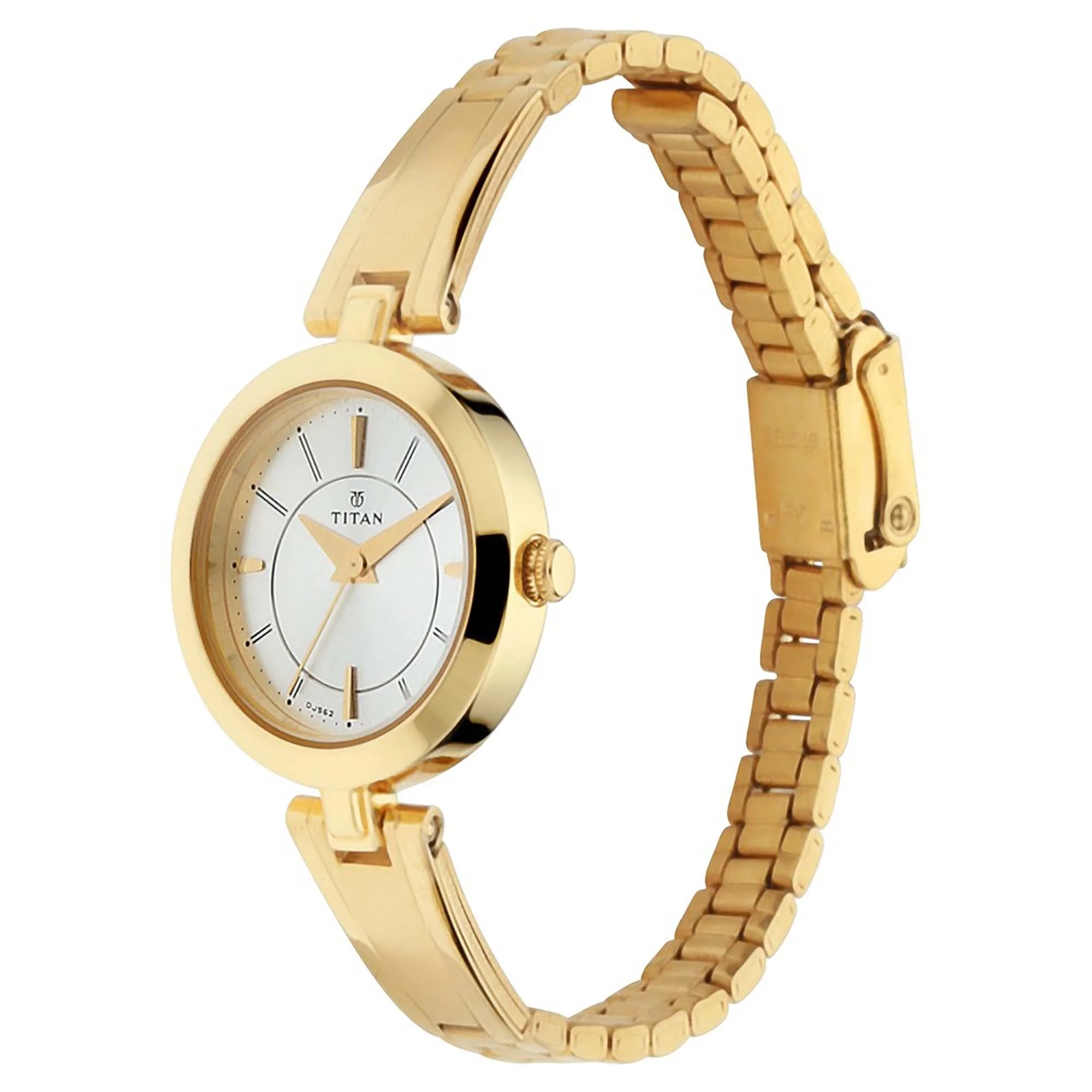 Titan Quartz Analog Silver Dial Metal Strap Watch for Women - Image 2