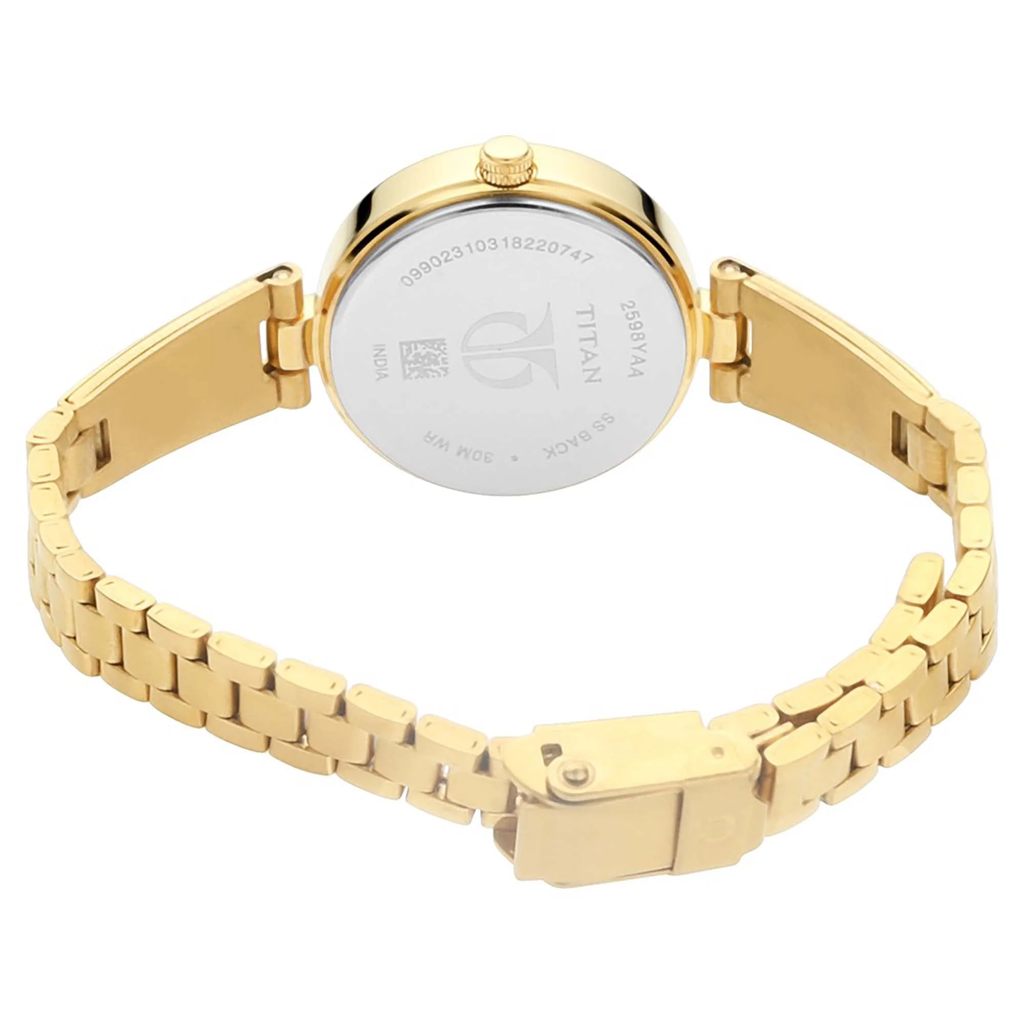 Titan Quartz Analog Silver Dial Metal Strap Watch for Women - Image 4