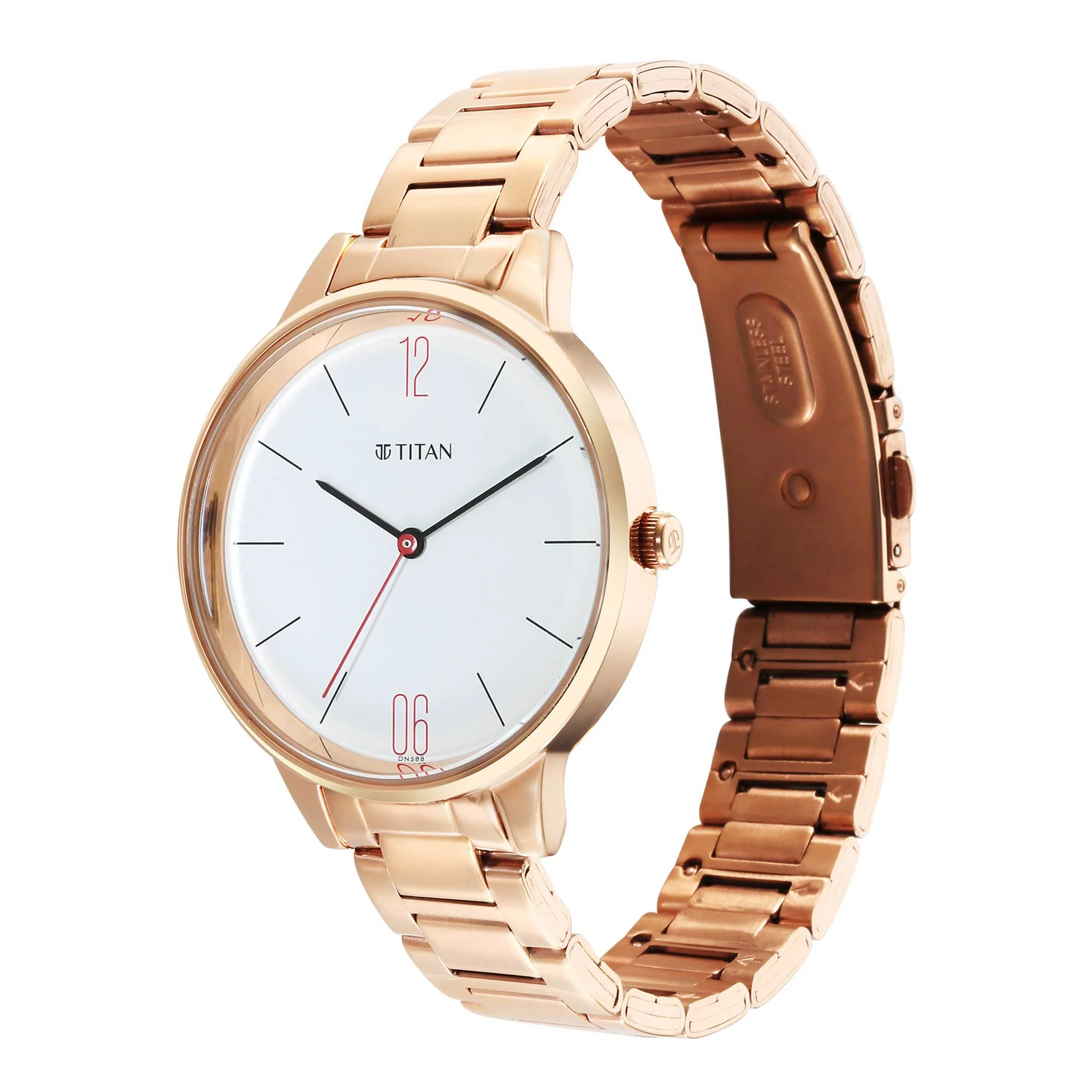 Titan Quartz Analog White Dial Watch for Women - Image 4
