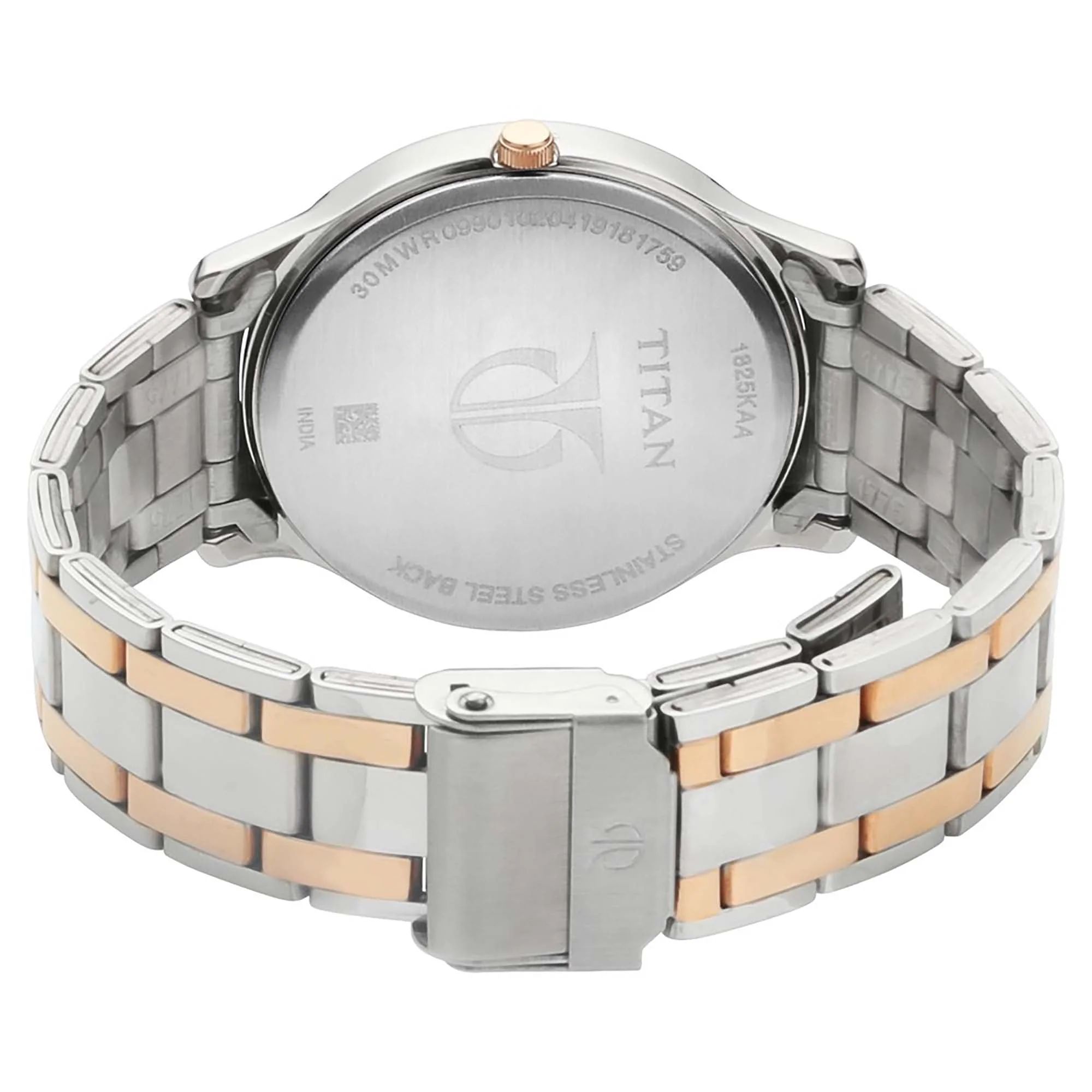 Titan Quartz Analog with Date Blue Dial Stainless Steel Strap Watch for Men - Image 4
