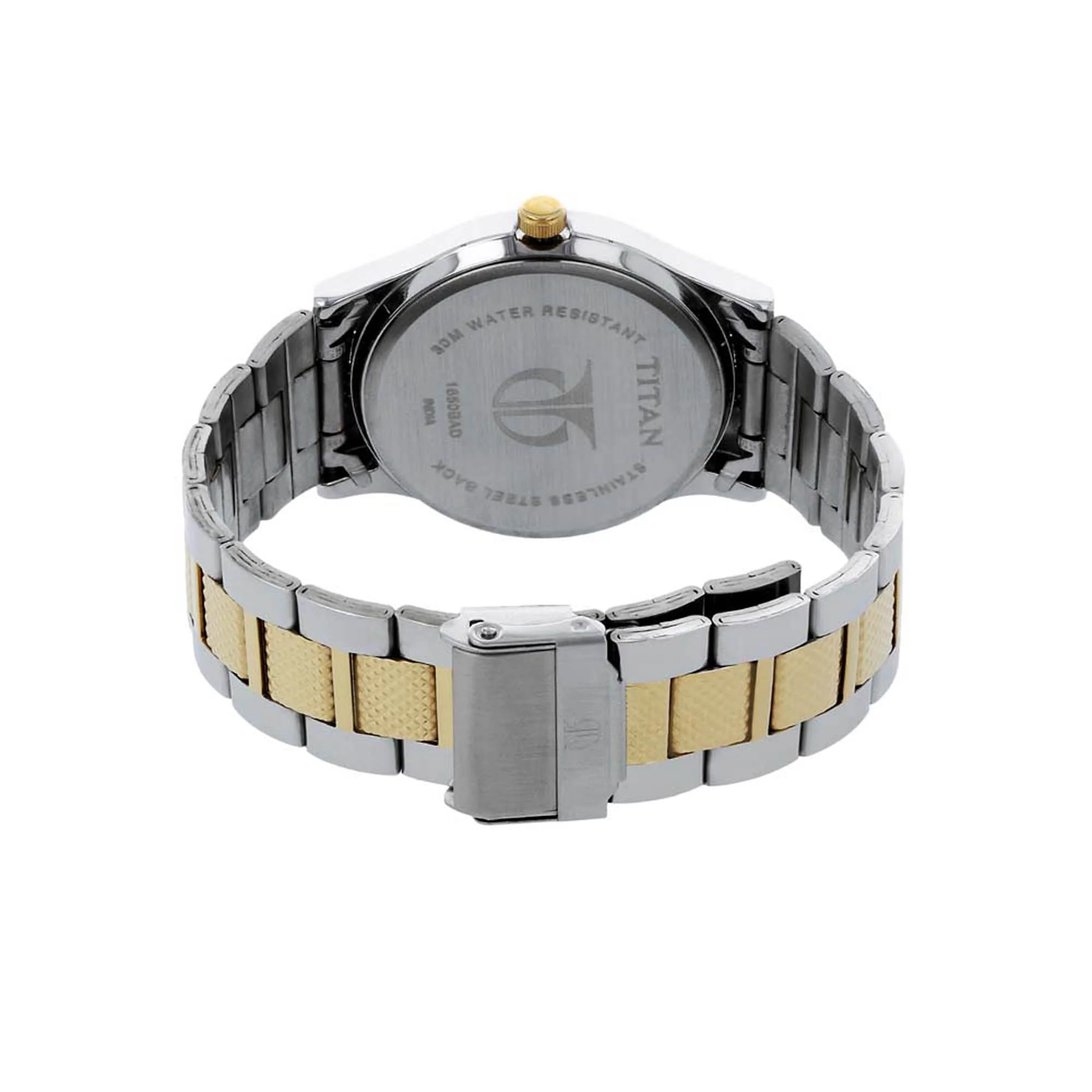 Titan Quartz Analog with Date Silver Dial Stainless Steel Strap Watch for Men - Image 4