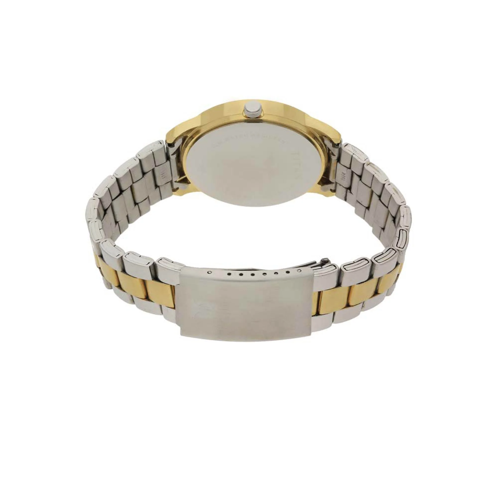 Titan Quartz Analog with Day and Date Champagne Dial Stainless Steel Strap Watch for Men - Image 5