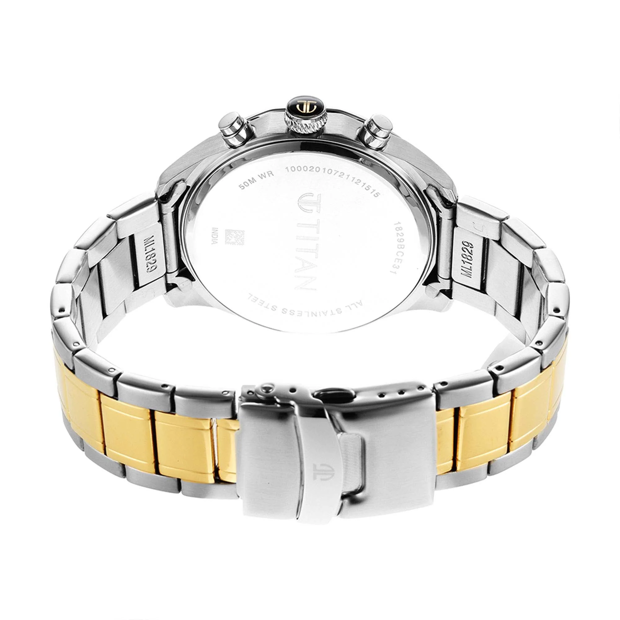 Titan Quartz Multifunction Silver Dial Stainless Steel Strap Watch for Men - Image 6
