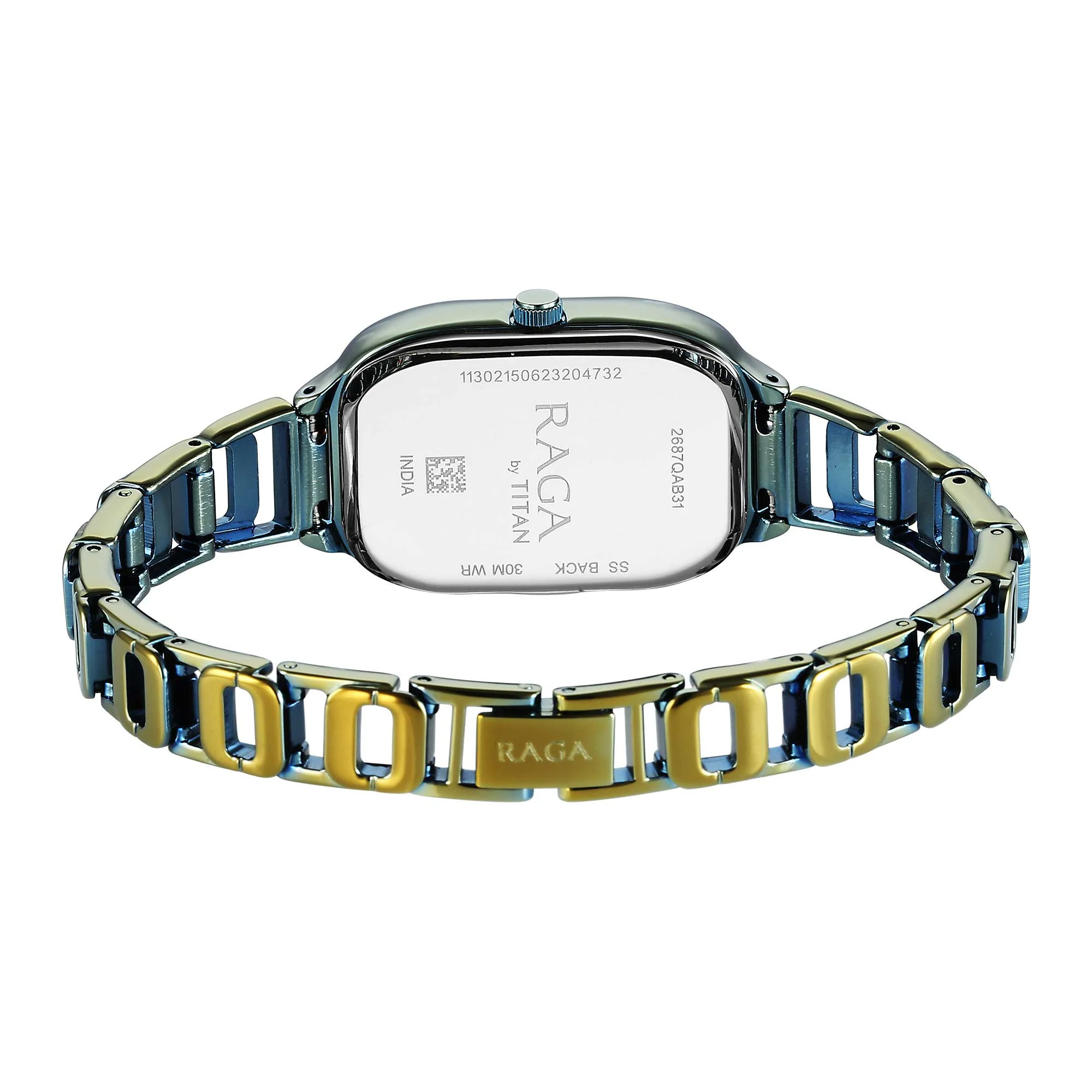 Titan Raga Chic Quartz Analog Green Dial Green Metal Strap Watch for Women - Image 6