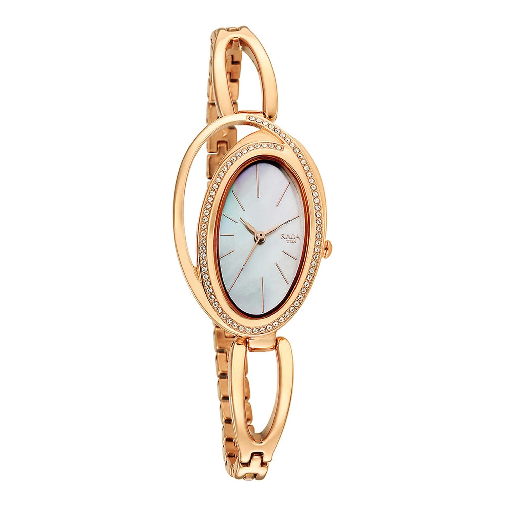 Titan Raga Delight Brown Dial Analog Stainless Steel Strap Watch for Women - Image 2