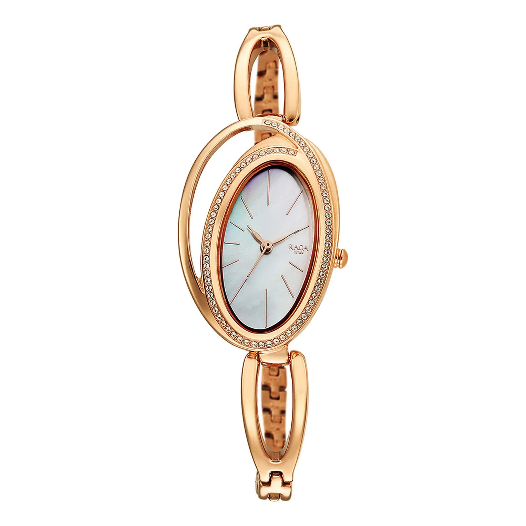Titan Raga Delight Brown Dial Analog Stainless Steel Strap Watch for Women - Image 3