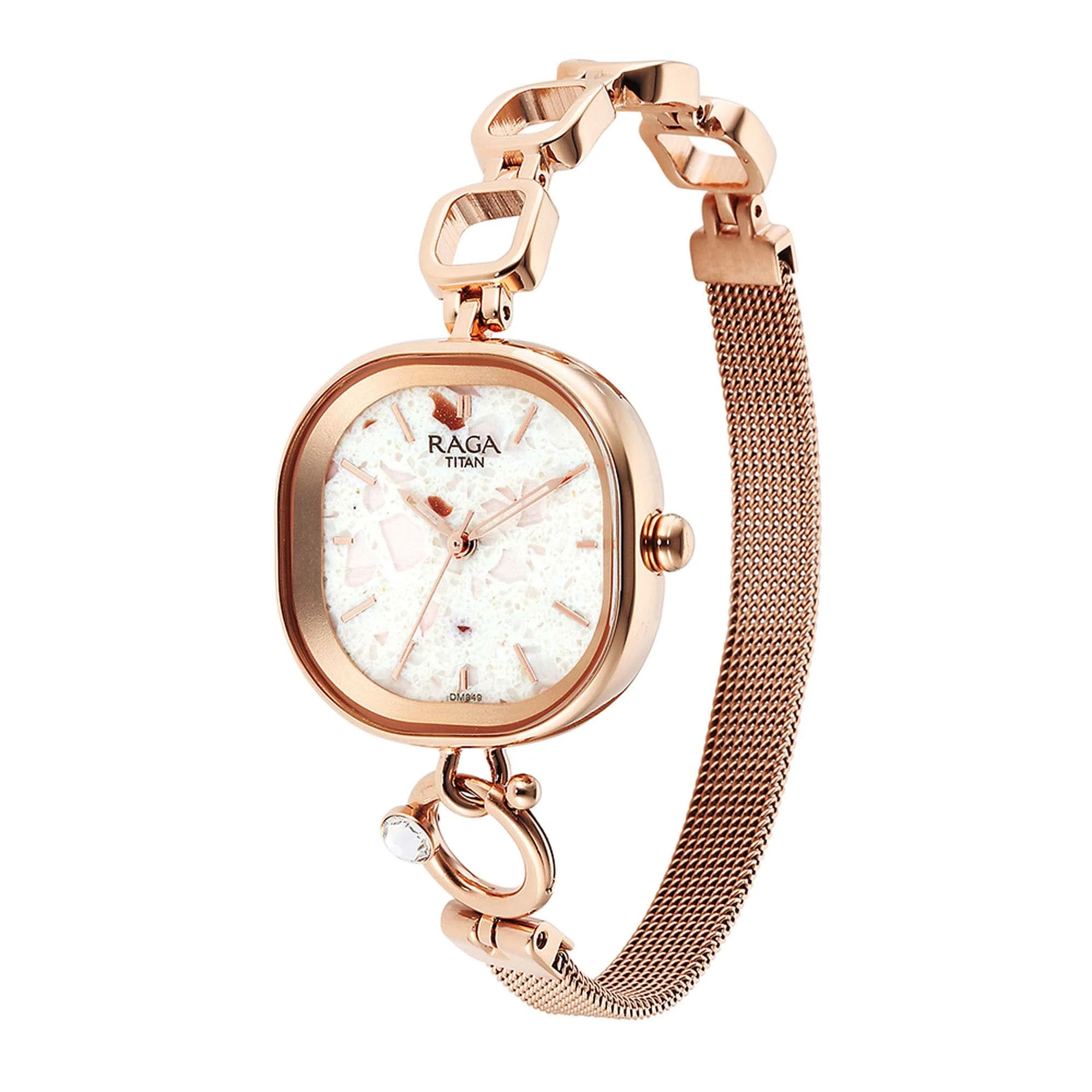 Titan Raga Delight Pink Dial Analog Metal Strap watch for Women - Image 5