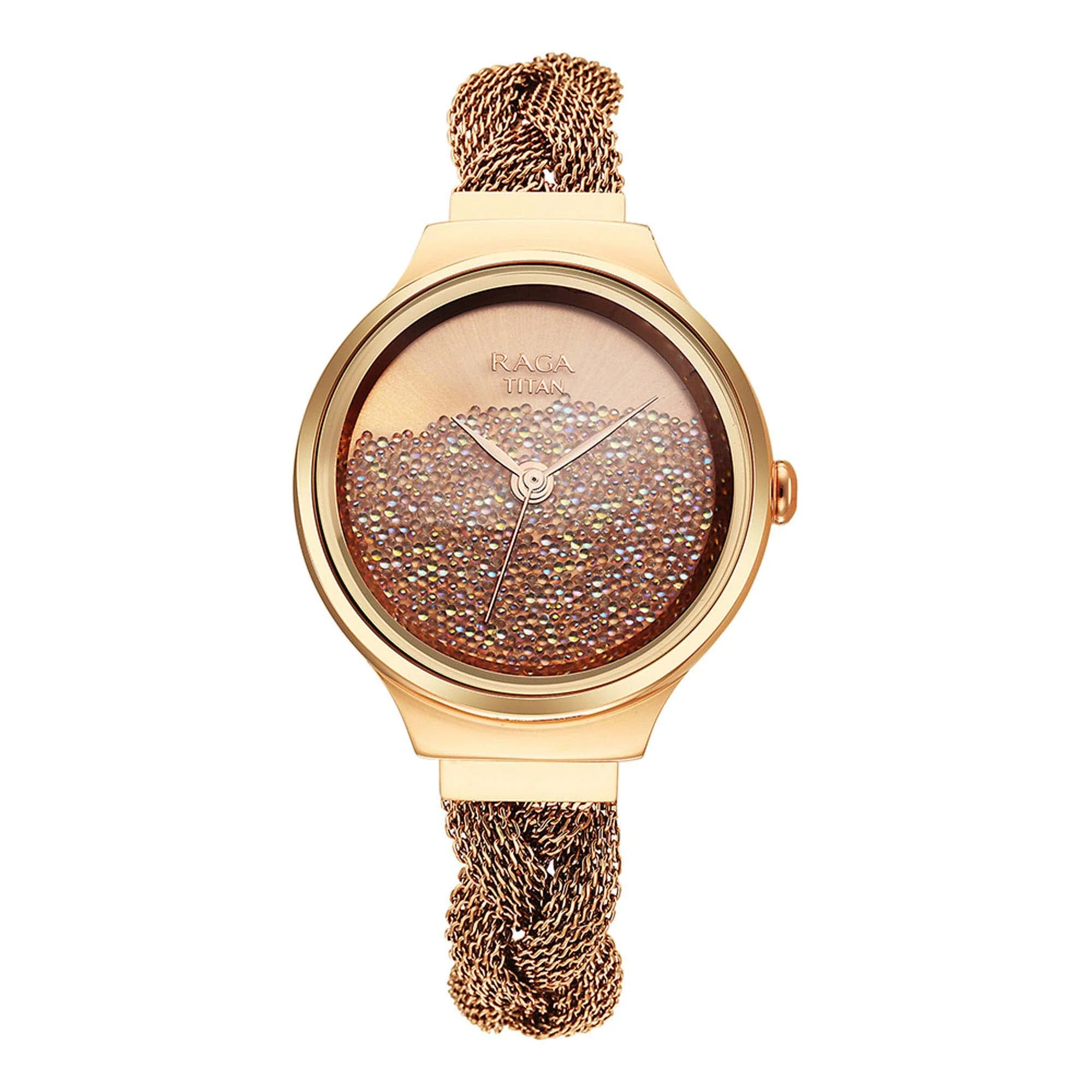 Titan Raga Delight Rose Gold Dial Women Watch With Stainless Steel Strap - Image 2