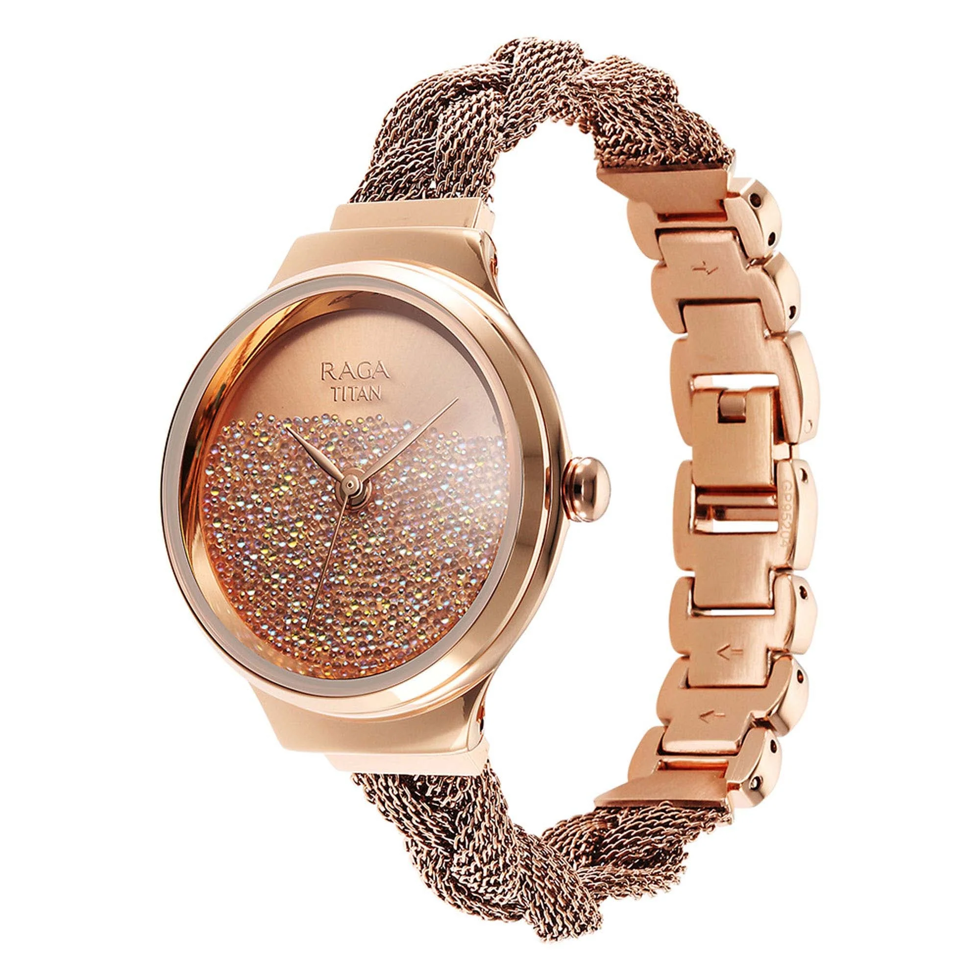 Titan Raga Delight Rose Gold Dial Women Watch With Stainless Steel Strap - Image 4