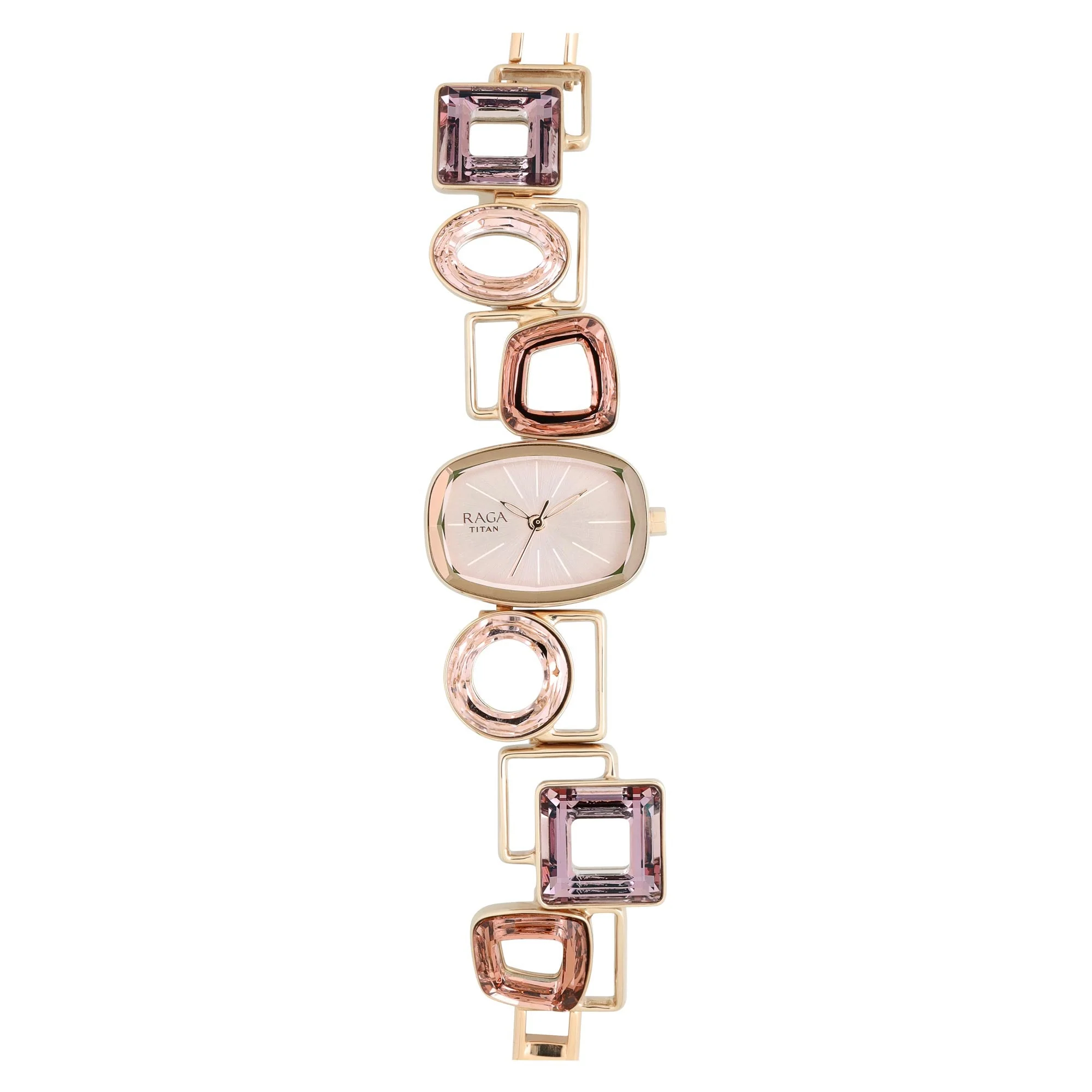 Titan Raga Facets Black Dial Analog Stainless Steel Strap Watch for Women - Image 2