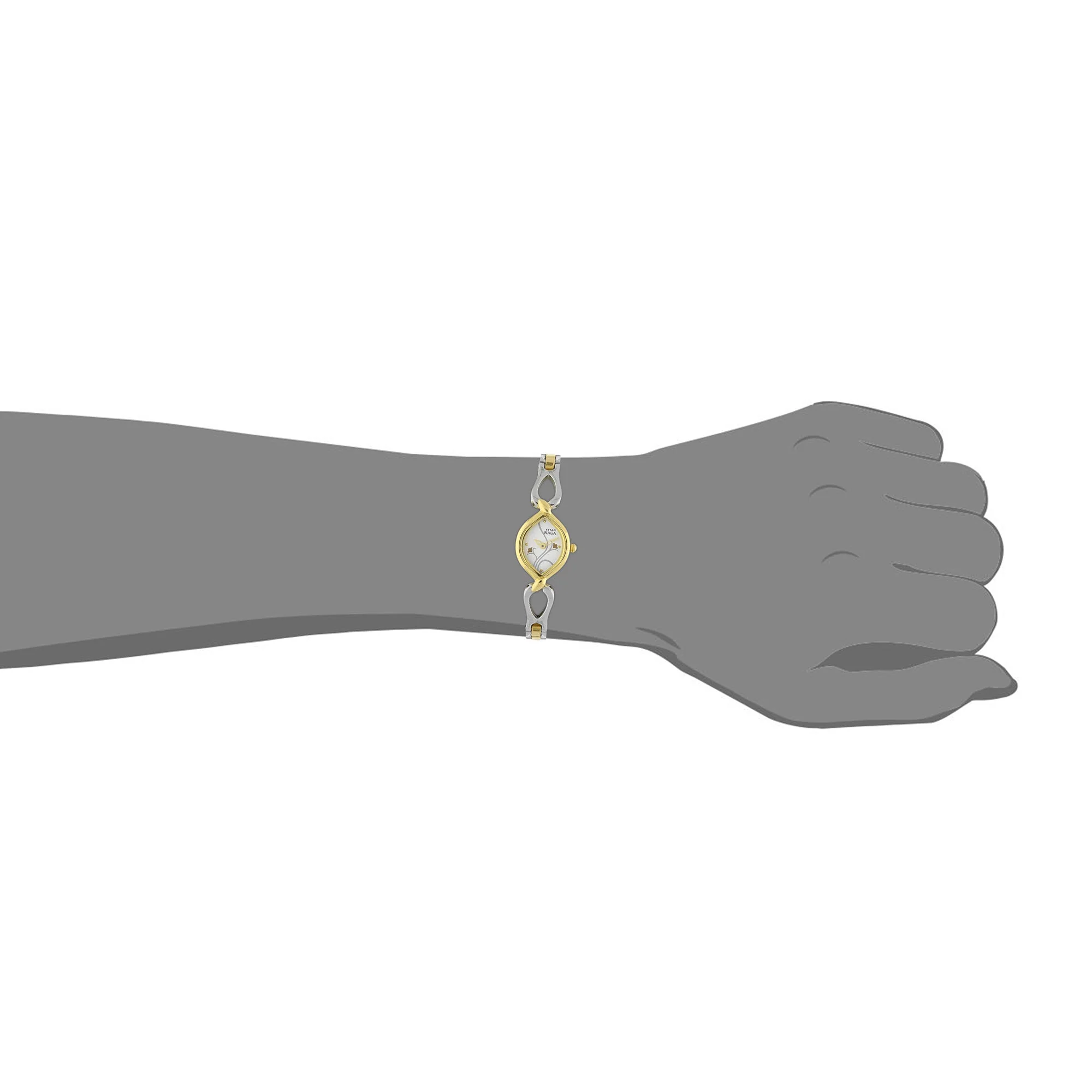 Titan RAGA FLORA Silver Dial Analog Stainless Steel Strap watch for Women - Image 5
