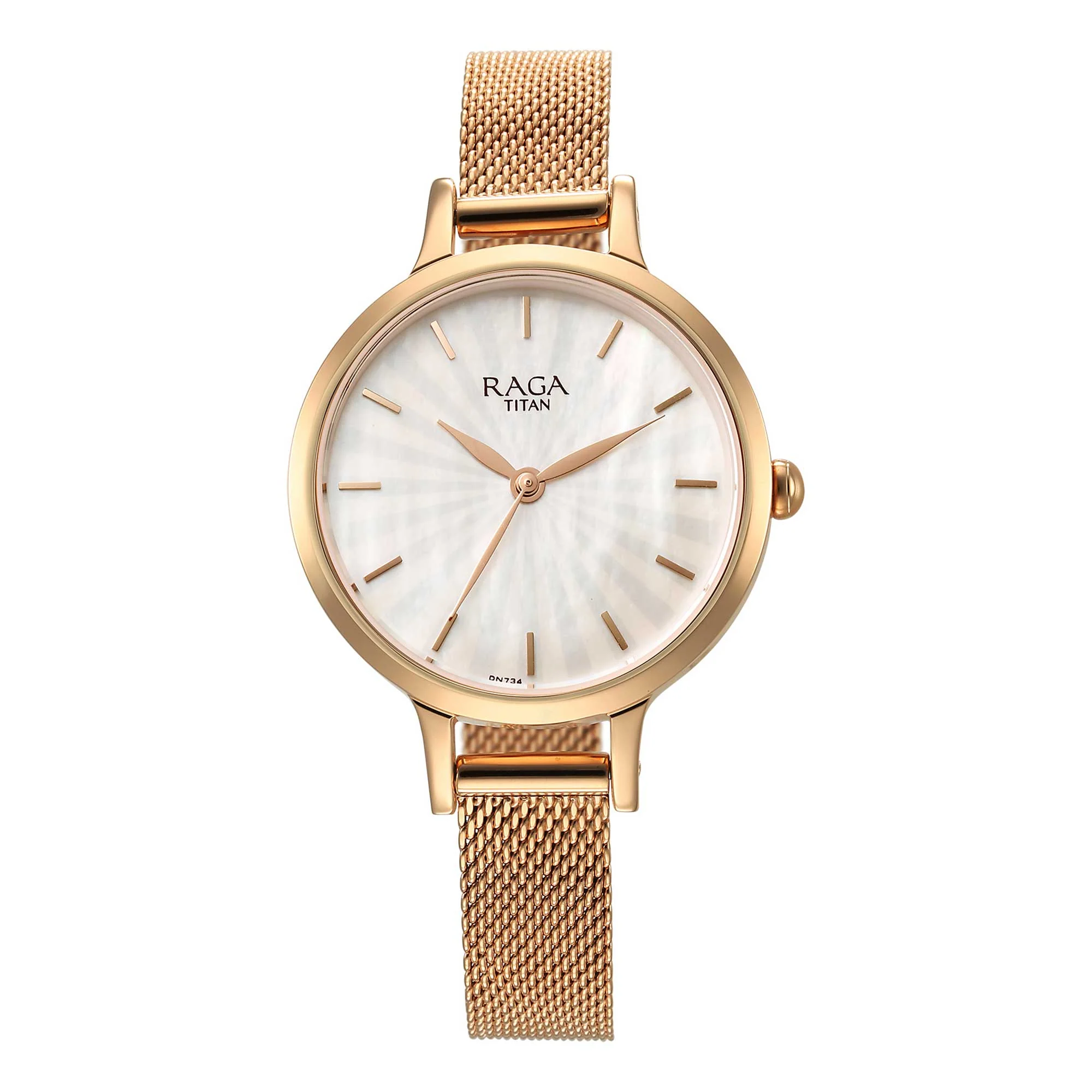 Titan Raga Power Pearls Quartz Analog Mother Of Pearl Dial Metal Strap Watch for Women - Image 2