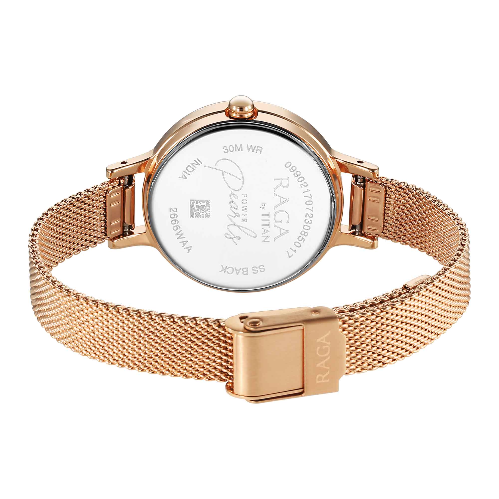 Titan Raga Power Pearls Quartz Analog Mother Of Pearl Dial Metal Strap Watch for Women - Image 6