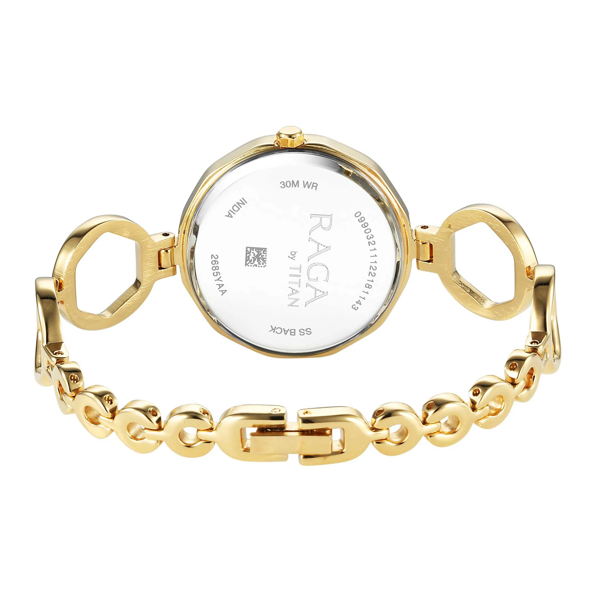Titan Raga Viva Golden Dial Analog Quartz Metal Strap Watch for Women - Image 6