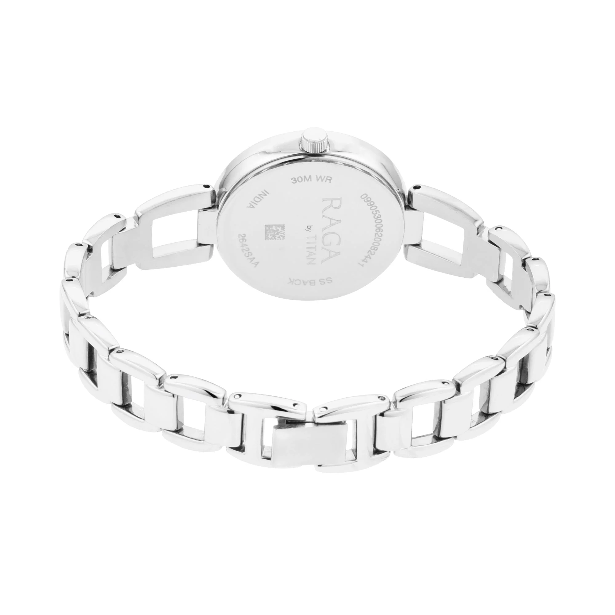 Titan Raga Viva Gun Dial Analog with Date Silver Metal Strap Watch for Women - Image 5