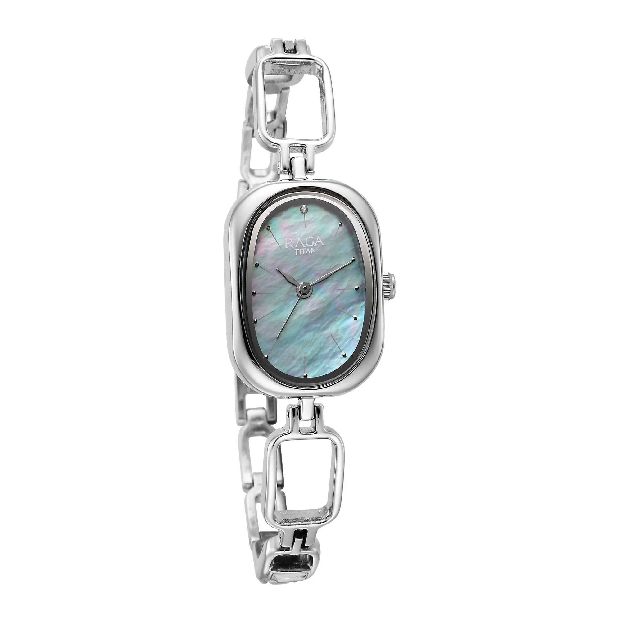 Titan Raga Viva Mother Of Pearl Dial Analog Metal Strap Watch for Women - Image 3