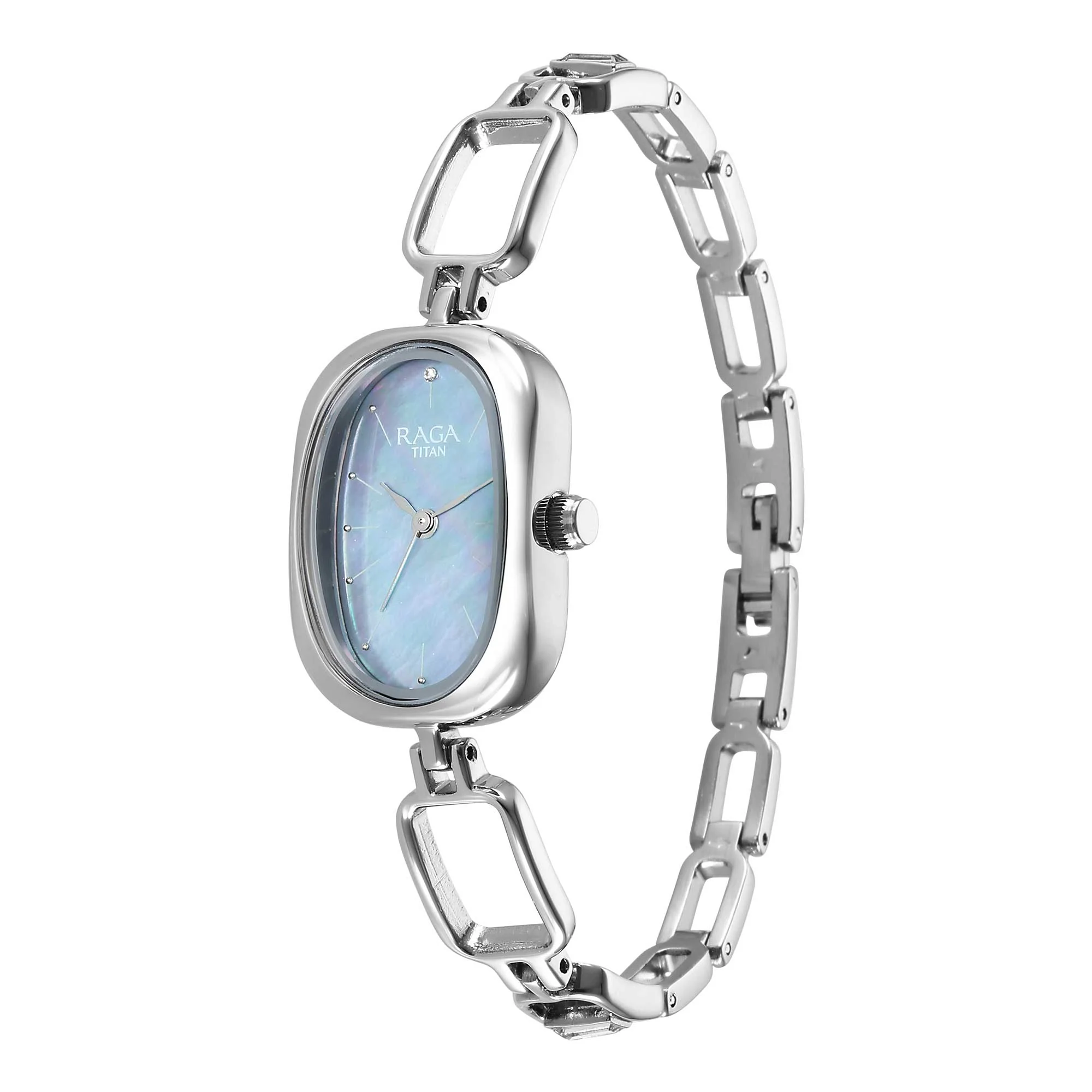 Titan Raga Viva Mother Of Pearl Dial Analog Metal Strap Watch for Women - Image 4