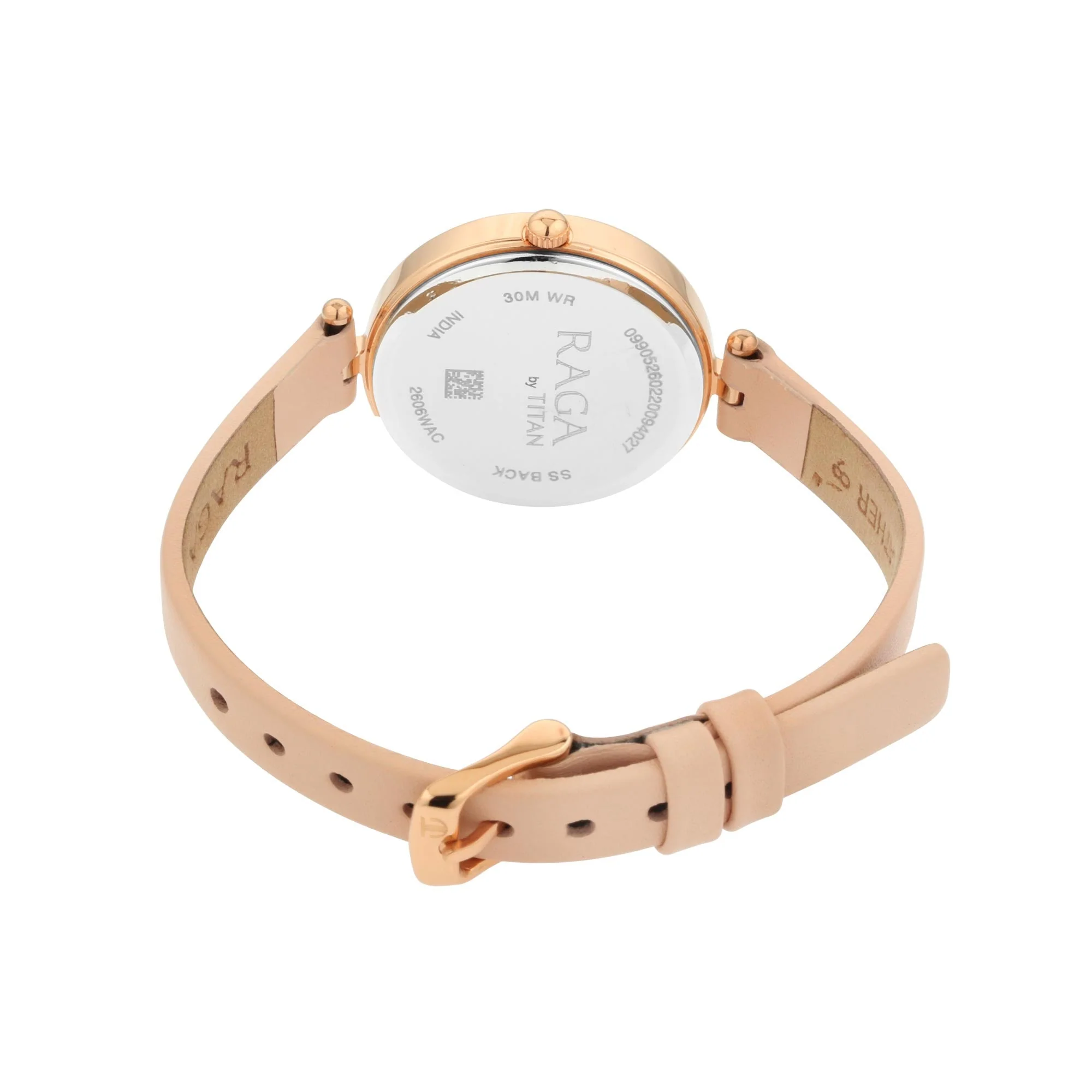 Titan Raga Viva Pink Dial Analog Leather Strap watch for Women - Image 5