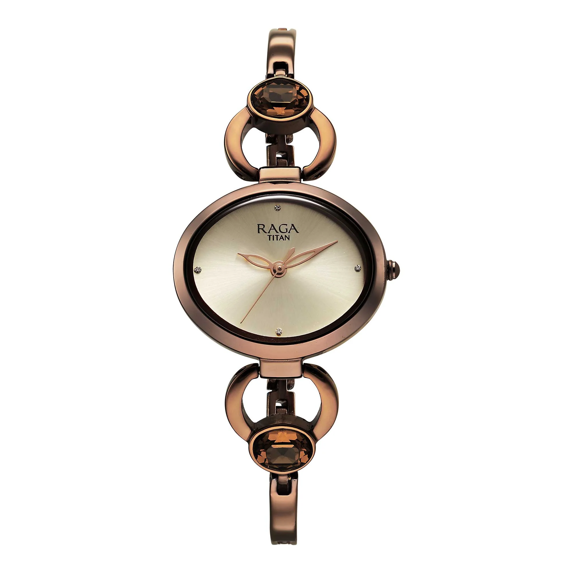 Titan Raga Viva Quartz Analog Champagne Dial Metal Strap Watch for Women - Image 2
