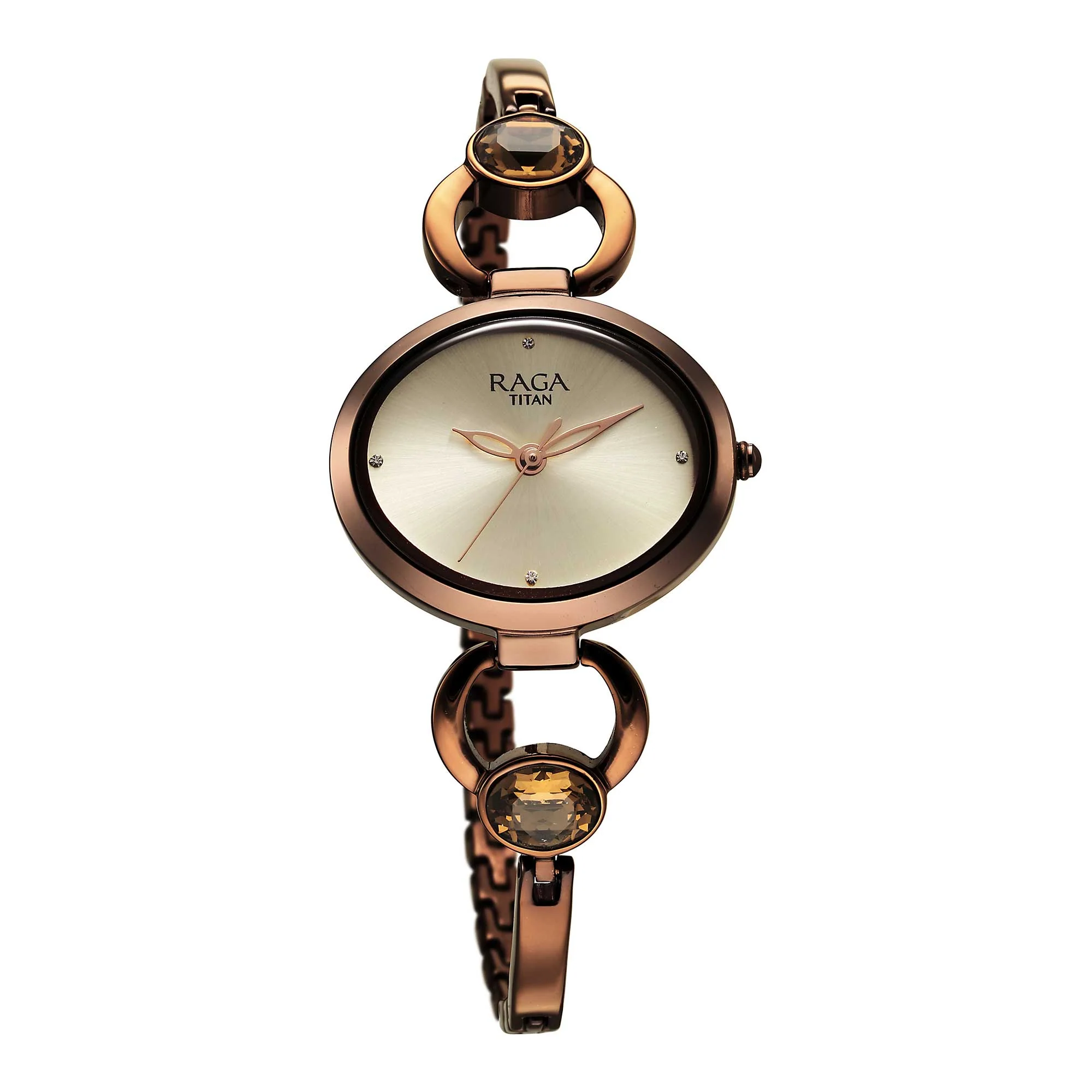 Titan Raga Viva Quartz Analog Champagne Dial Metal Strap Watch for Women - Image 3