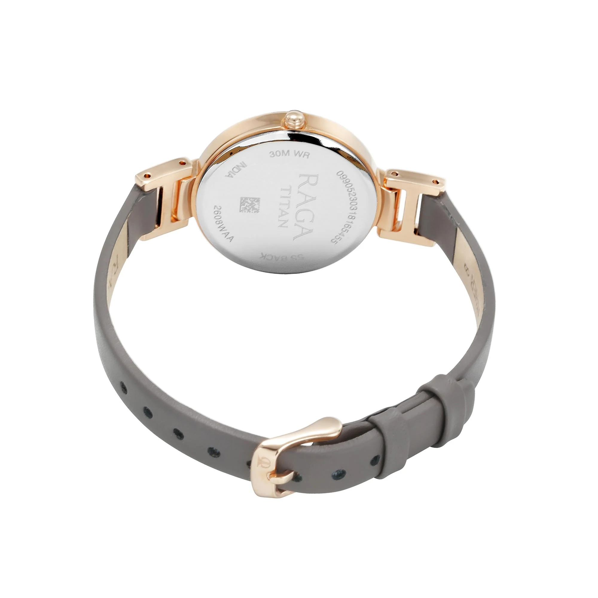 Titan Raga Viva Rose Gold Dial Analog Leather Strap watch for Women - Image 4