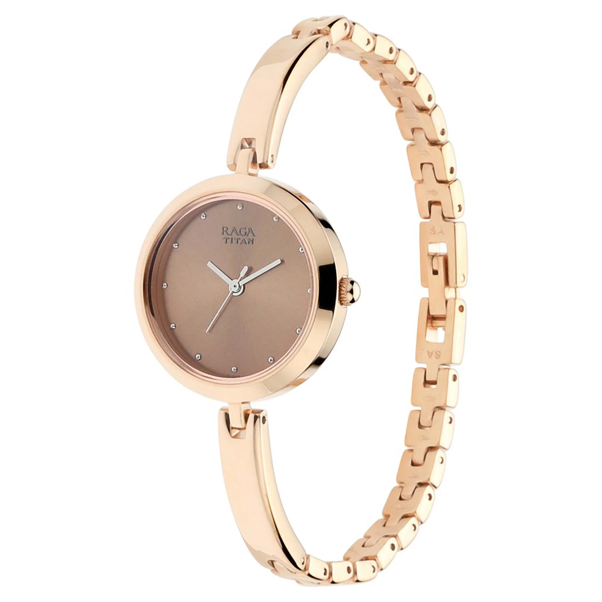 Titan Raga Viva Rose Gold Dial Women Watch With Metal Strap - Image 2