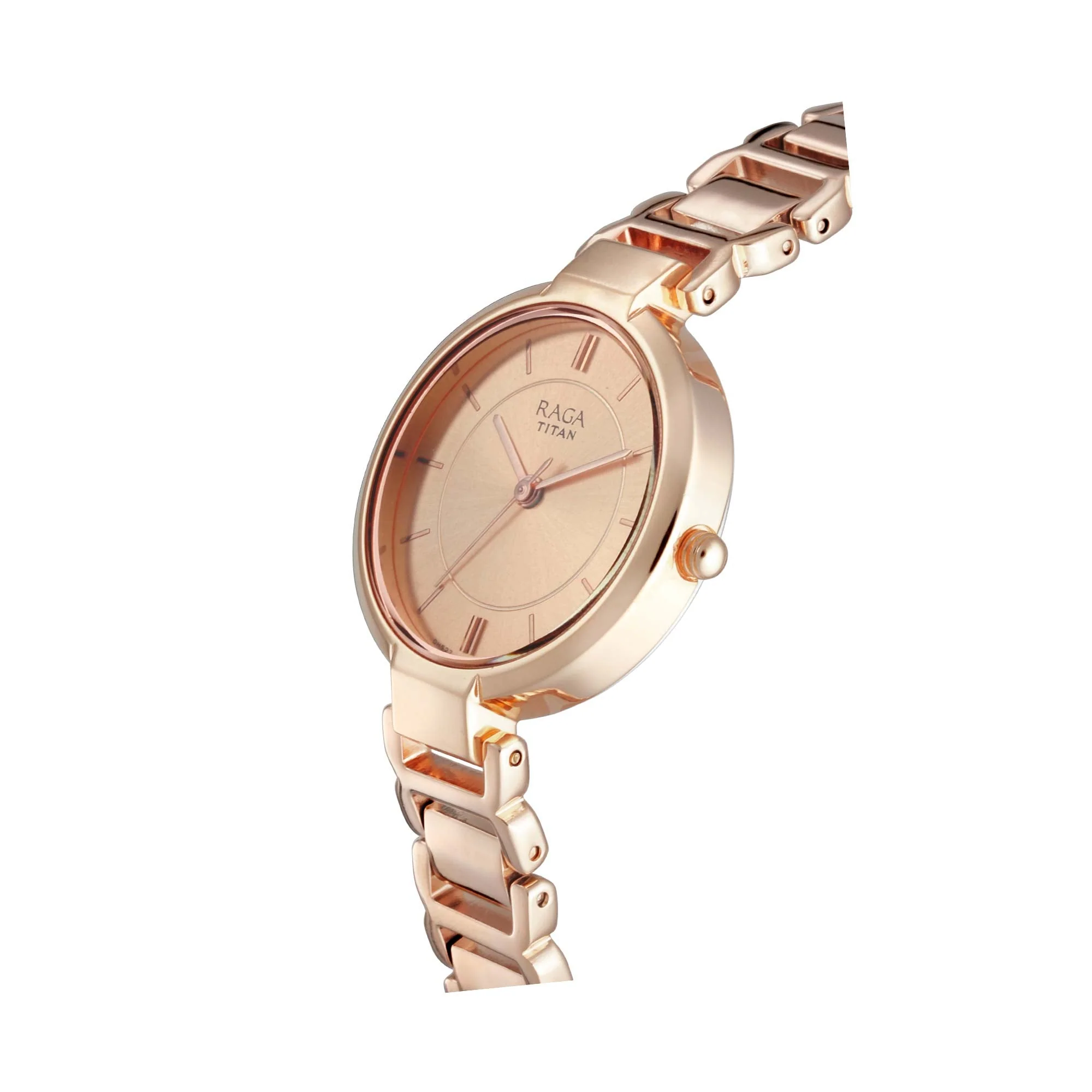Titan Raga Viva Rose Gold Dial Women Watch With Metal Strap - Image 2