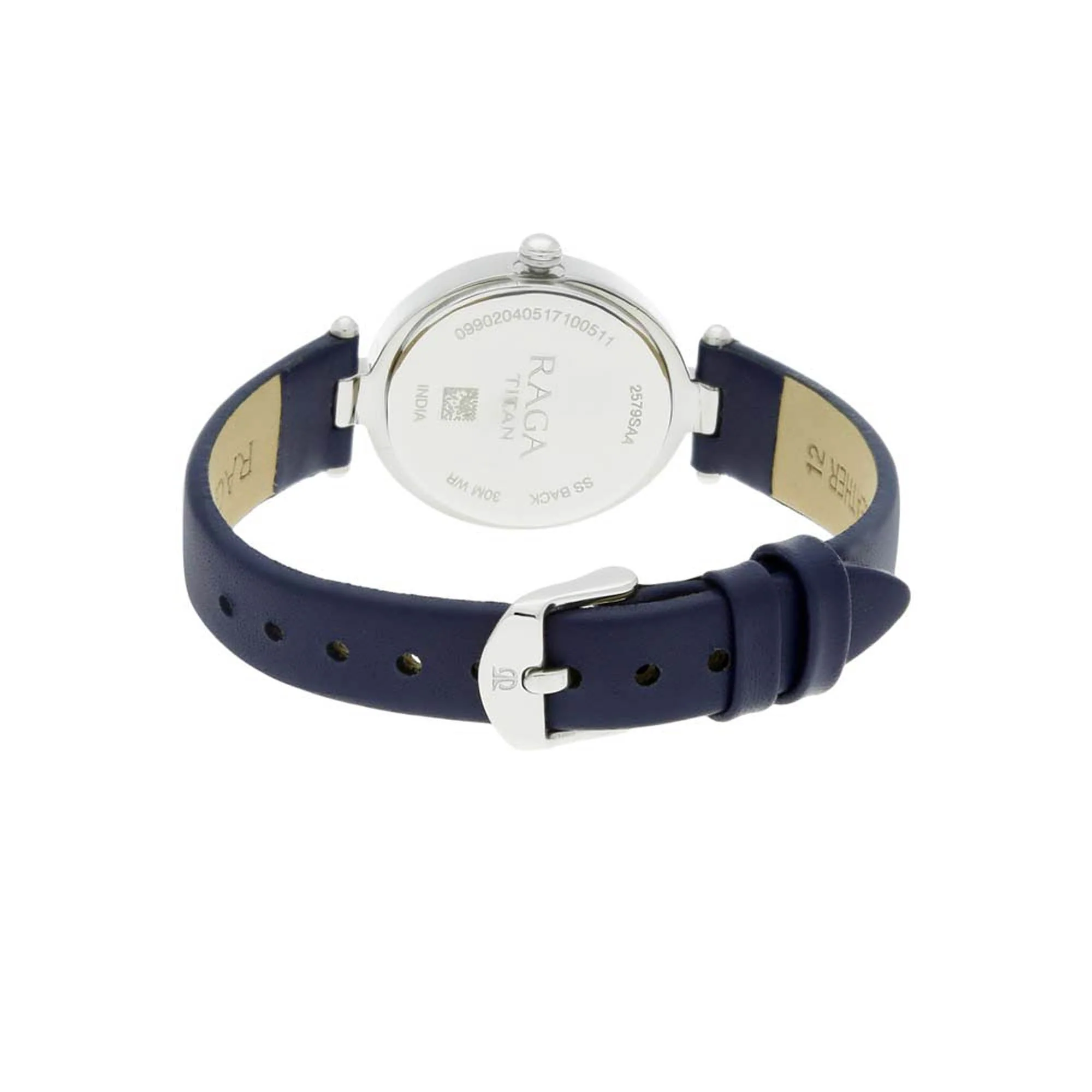 Titan Raga Viva Silver Dial Analog Leather Strap watch for Women - Image 4