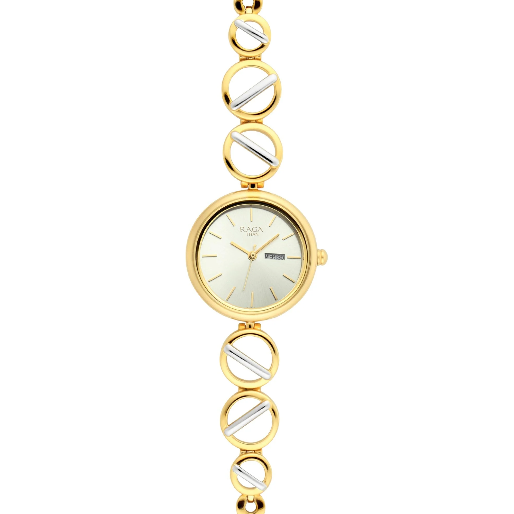 Titan Raga Viva Silver Dial Analog with Day and Date Metal Strap Watch for Women - Image 3