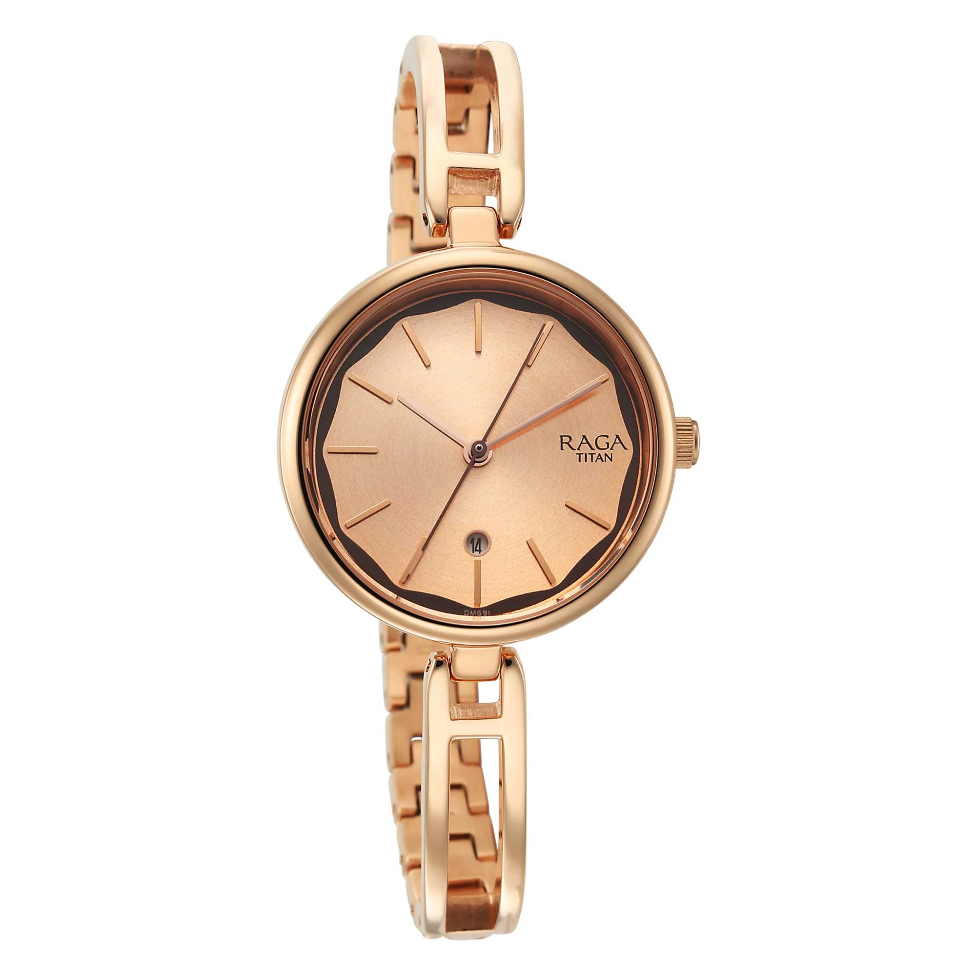 Titan Raga Viva White Dial Analog with Date Metal Strap watch for Women - Image 3