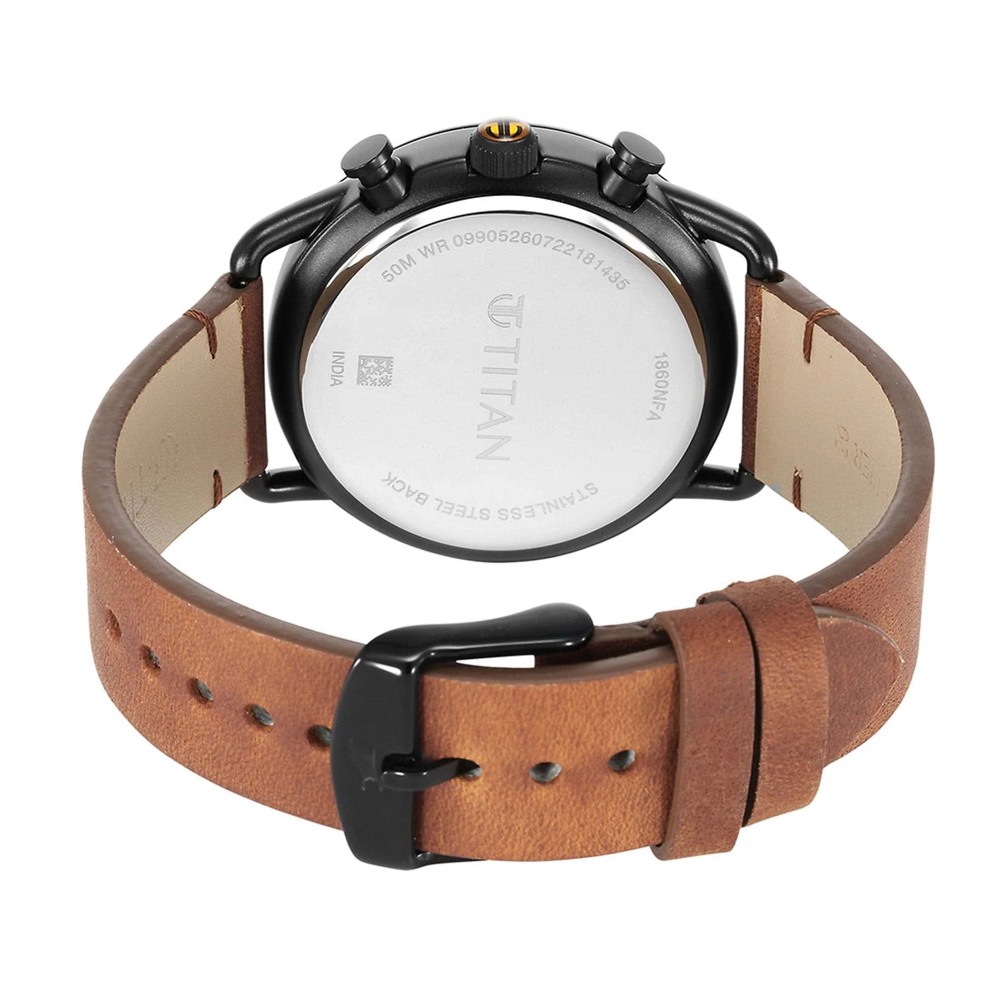Titan Retro Analog Metal Leather Strap watch for Men - Image 6